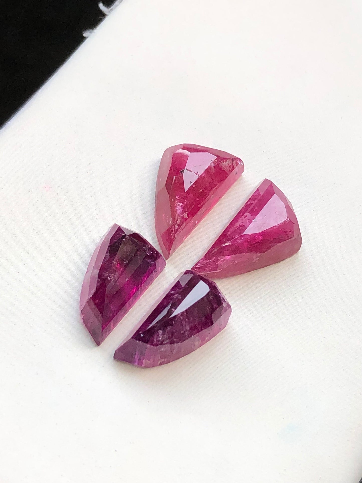 24 carats natural pink tourmaline pairs available perfect for earrings flat back