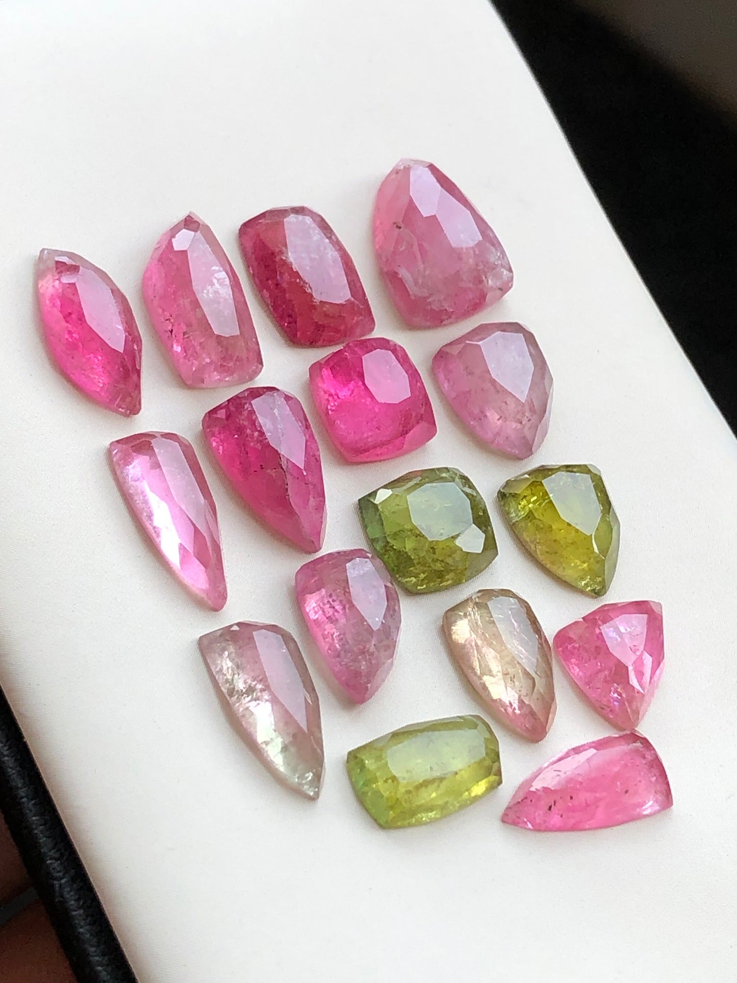 43.90 carats multi colour mix shaped tourmaline rose cuts from Afghanistan mines ,jewellery,pendant,design,loose gemstones,ring