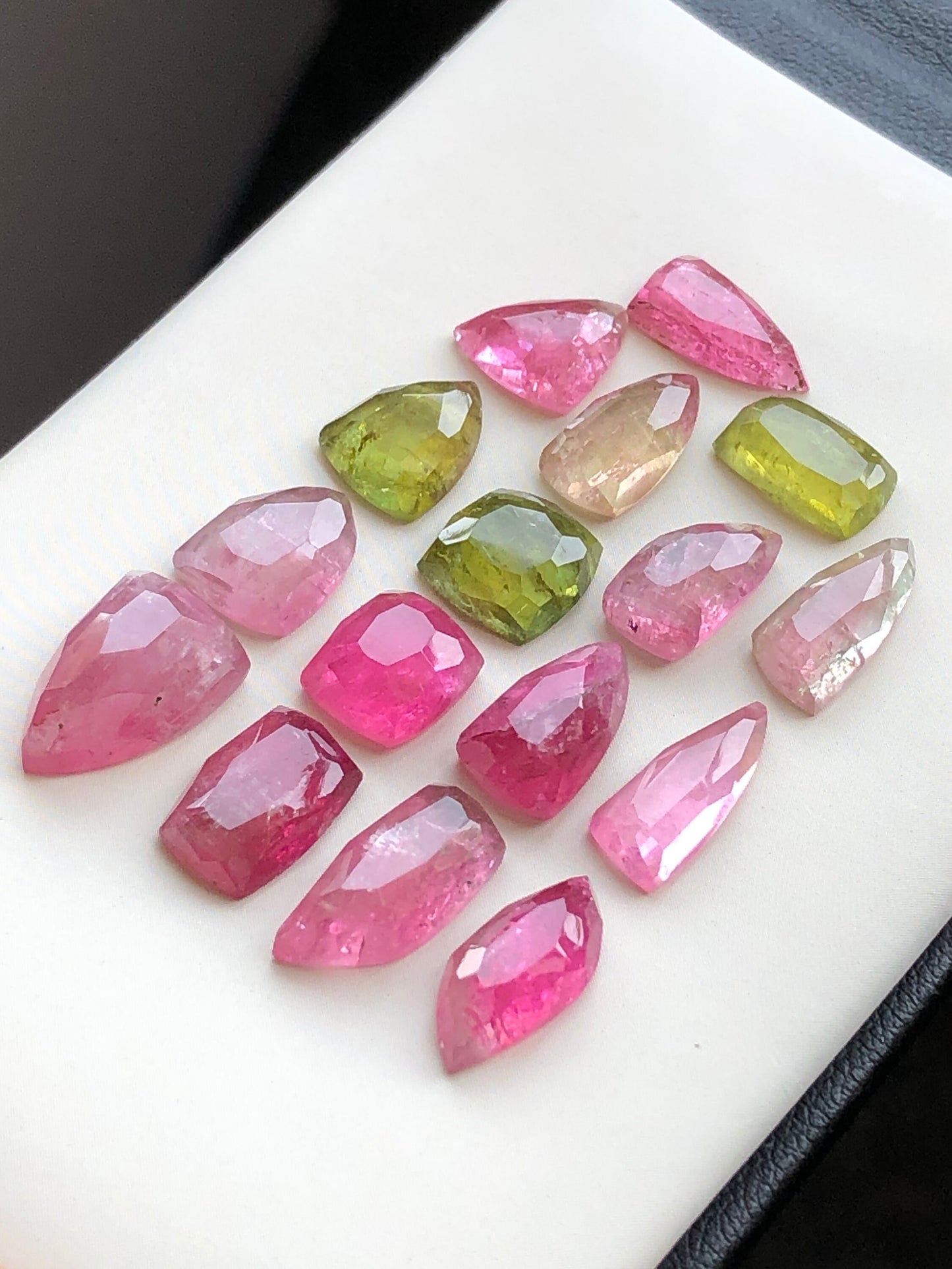 43.90 carats multi colour mix shaped tourmaline rose cuts from Afghanistan mines ,jewellery,pendant,design,loose gemstones,ring