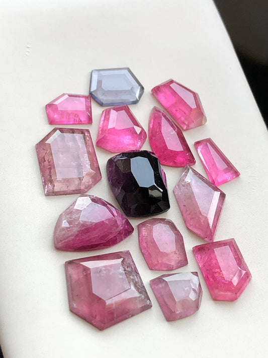 Tourmaline rose cuts mix shapes 42.45 carats natural origin Afghanistan available for jewellery