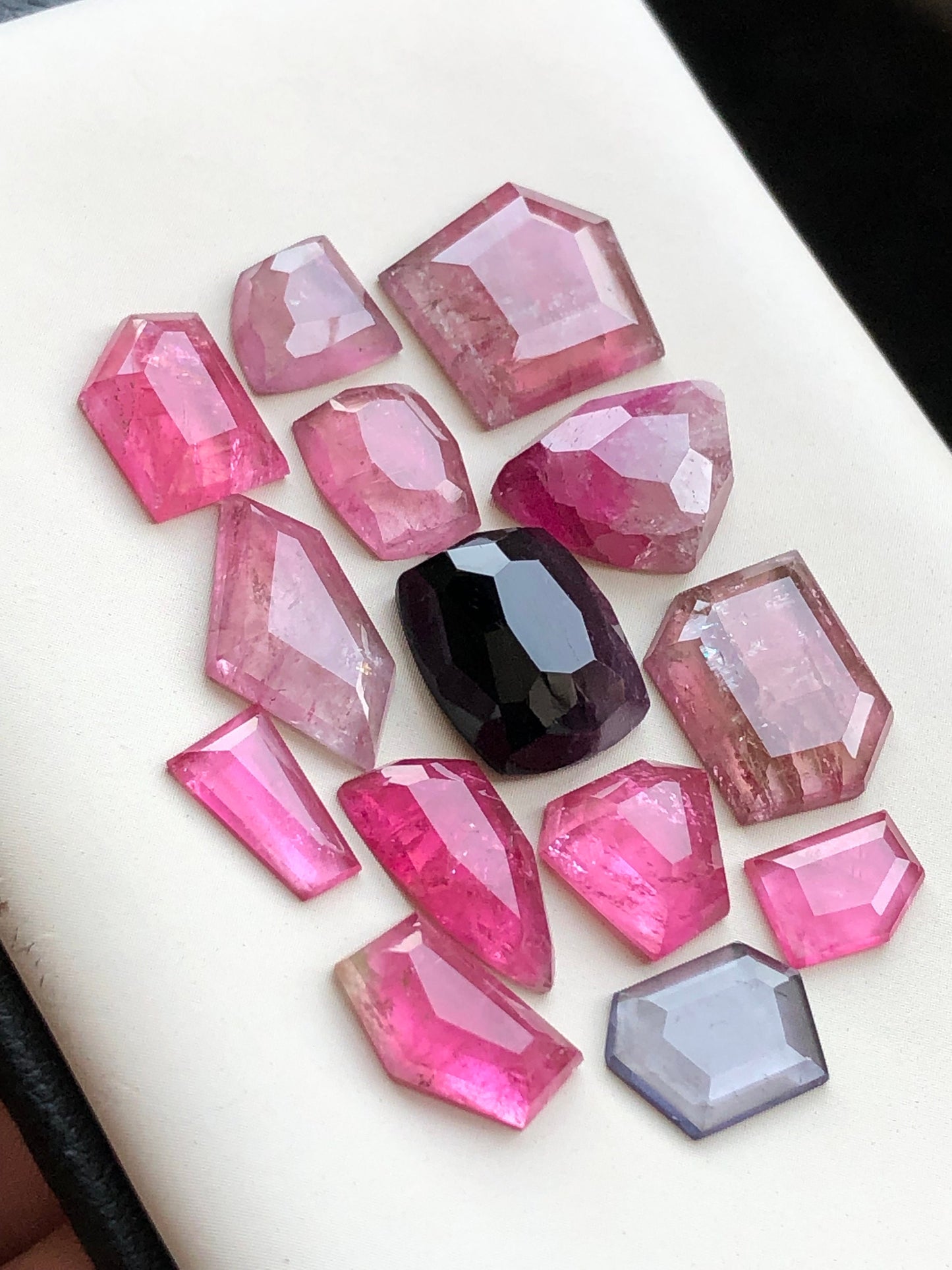 Tourmaline rose cuts mix shapes 42.45 carats natural origin Afghanistan available for jewellery