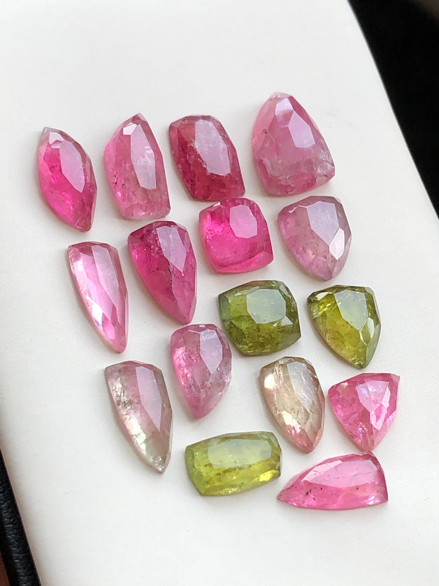 43.90 carats multi colour mix shaped tourmaline rose cuts from Afghanistan mines ,jewellery,pendant,design,loose gemstones,ring