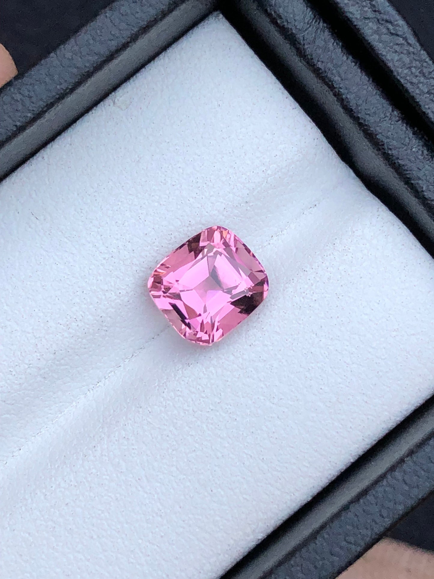 Pink tourmaline 2.65 carat cushion origin Afghanistan