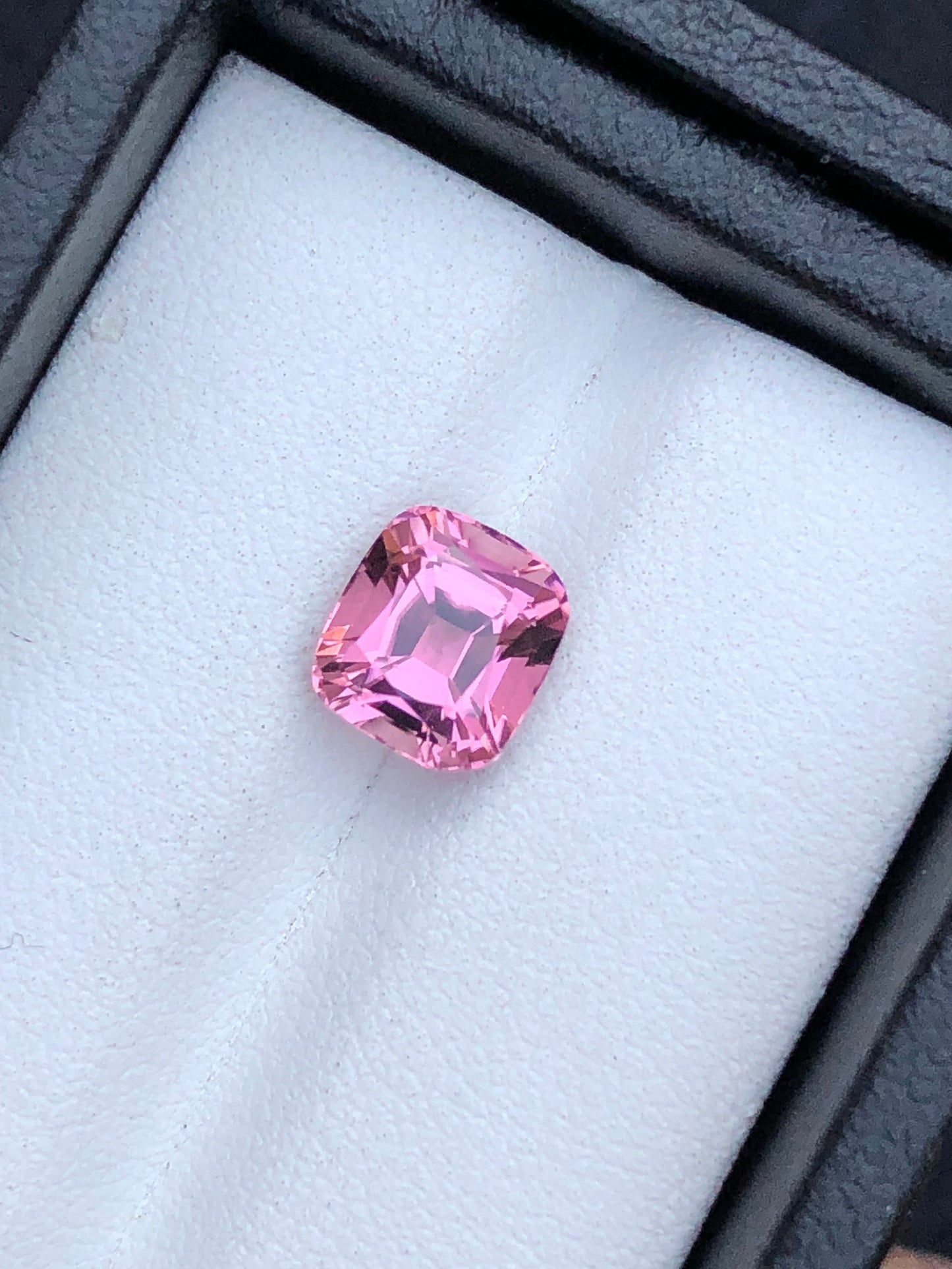 Pink tourmaline 2.65 carat cushion origin Afghanistan