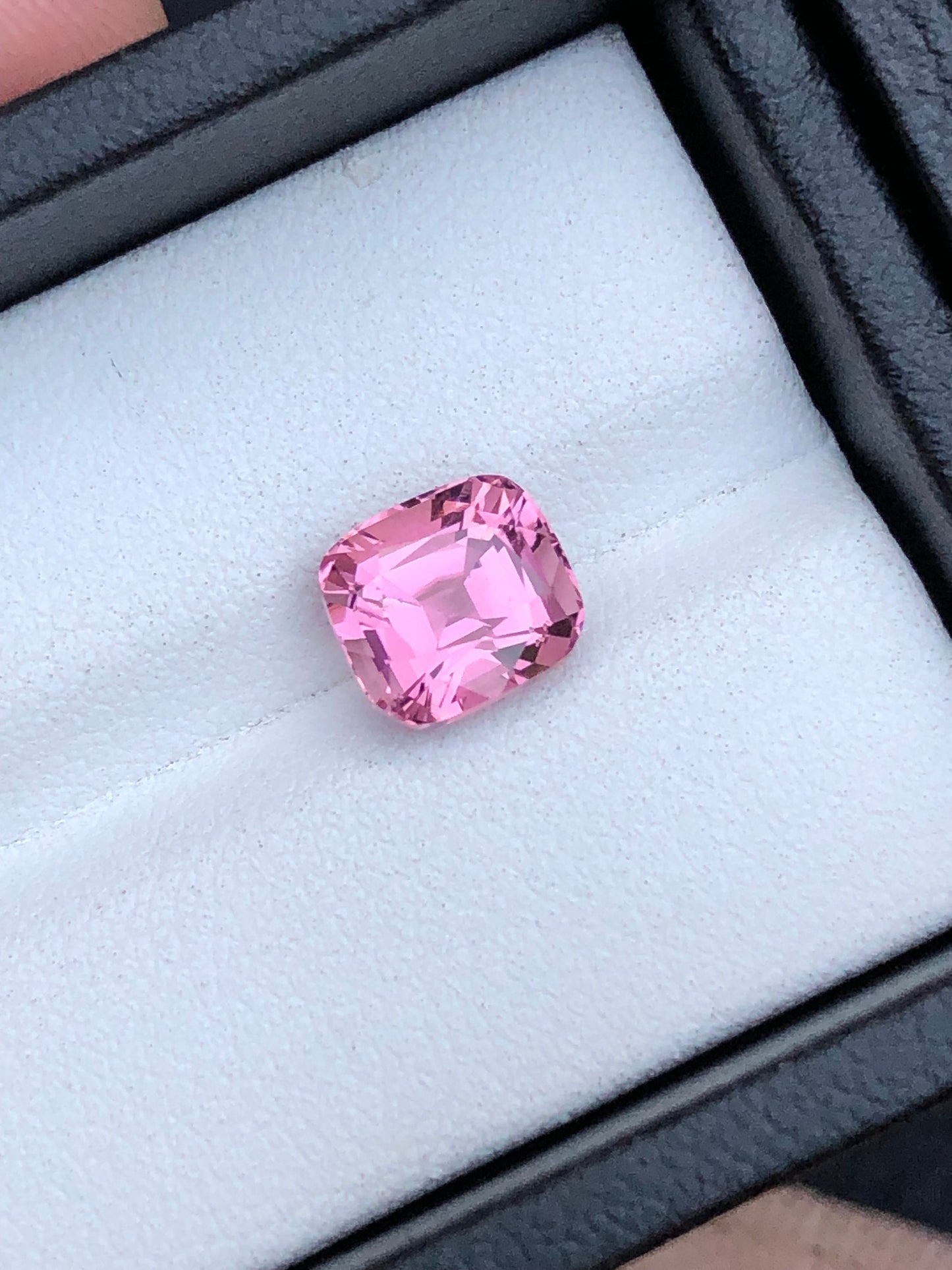 Pink tourmaline 2.65 carat cushion origin Afghanistan