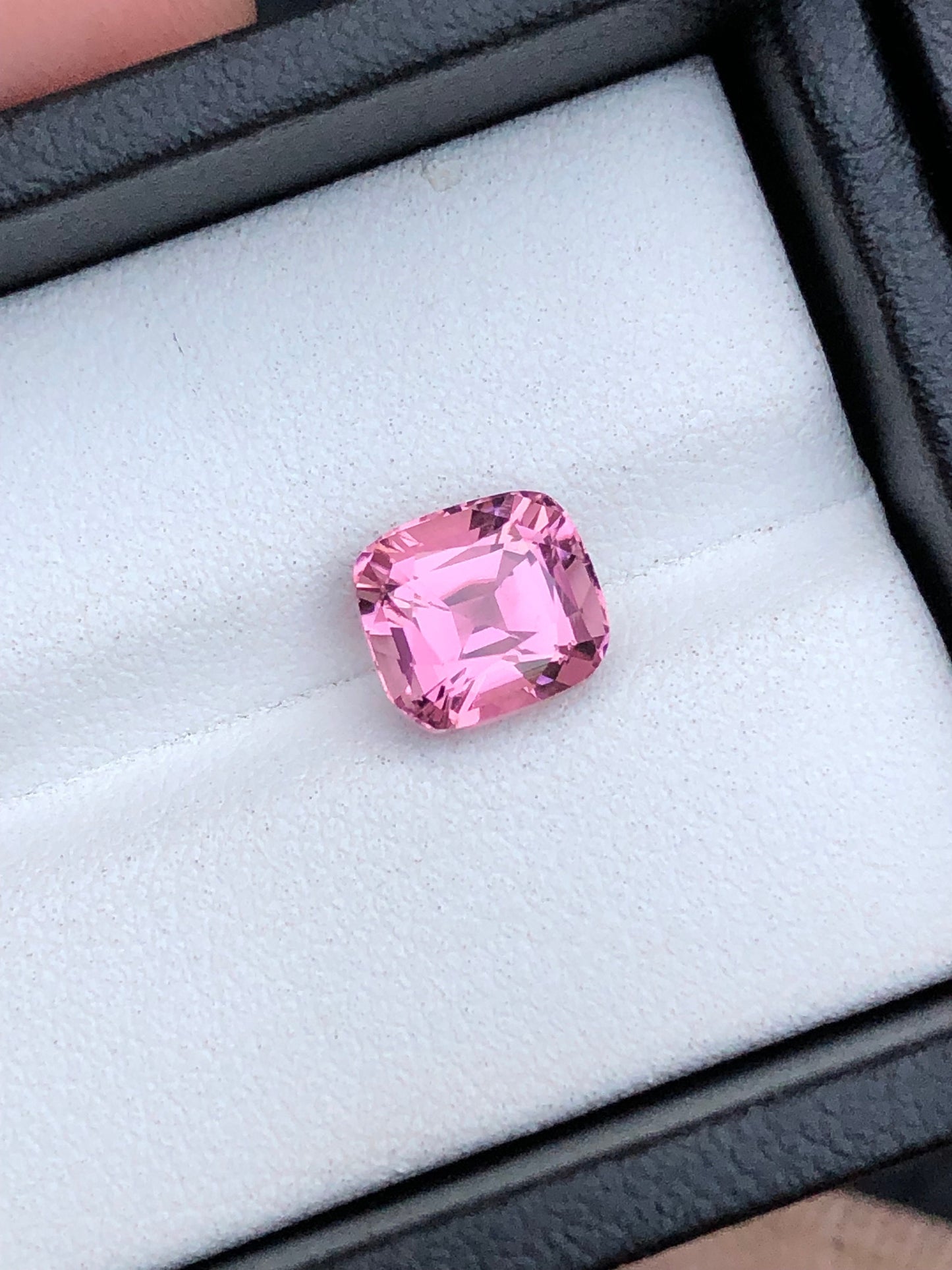 Pink tourmaline 2.65 carat cushion origin Afghanistan