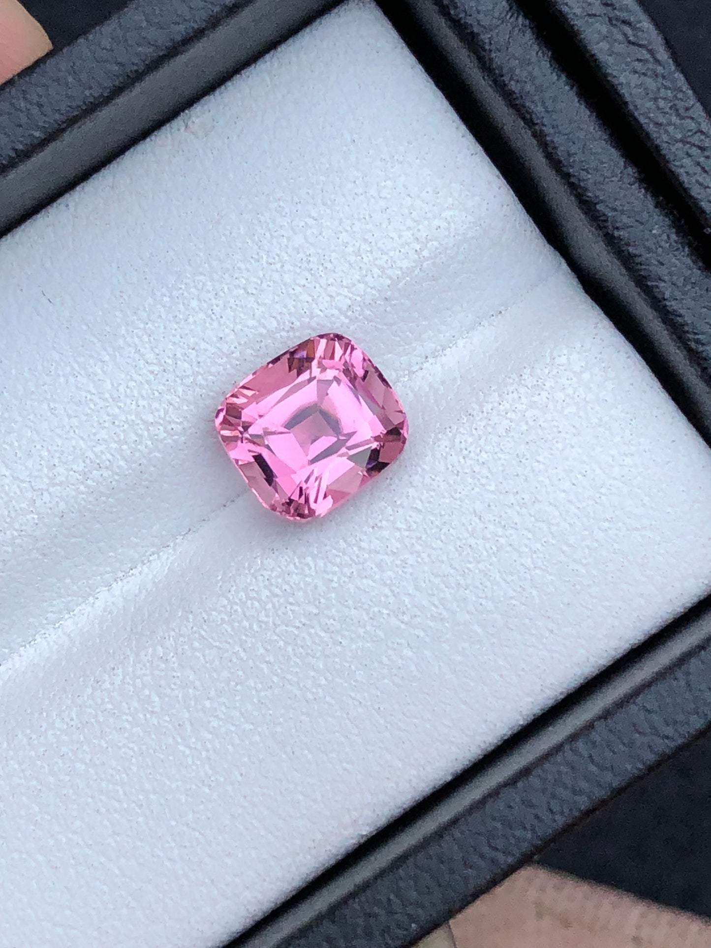 Pink tourmaline 2.65 carat cushion origin Afghanistan