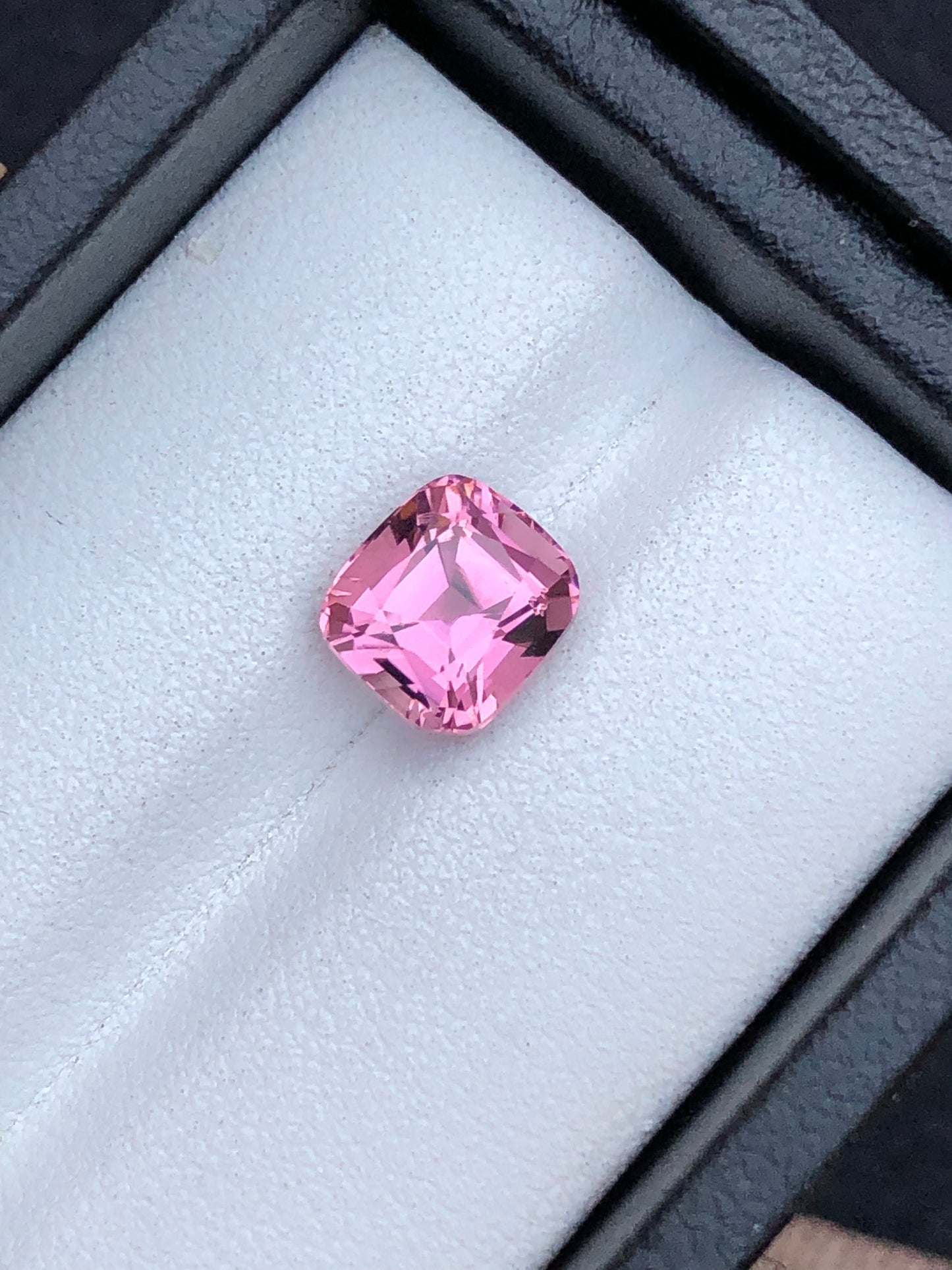 Pink tourmaline 2.65 carat cushion origin Afghanistan