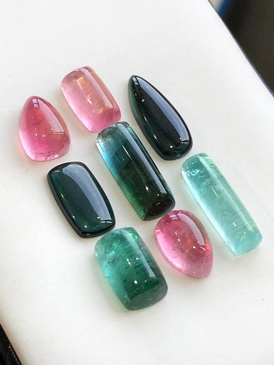 Natural tourmaline cabochons available 40.50 carats from Afghanistan