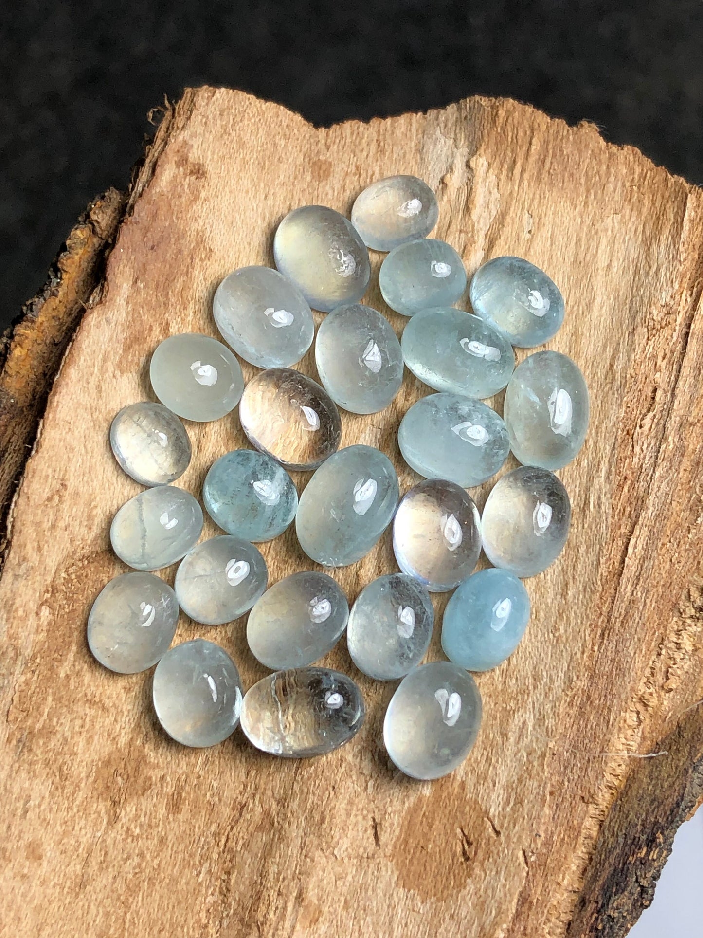 Natural aquamarine cabochons 57 carats