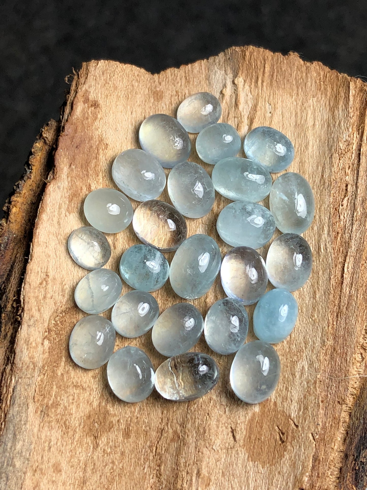 Natural aquamarine cabochons 57 carats