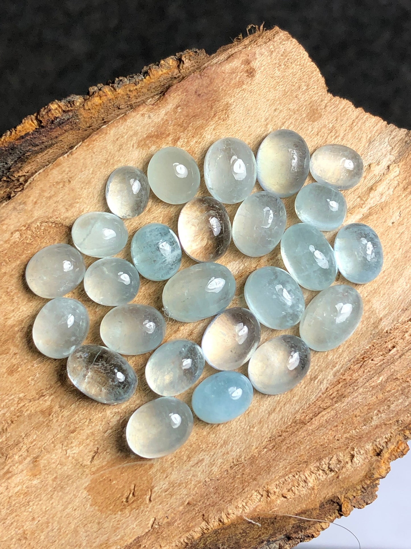 Natural aquamarine cabochons 57 carats