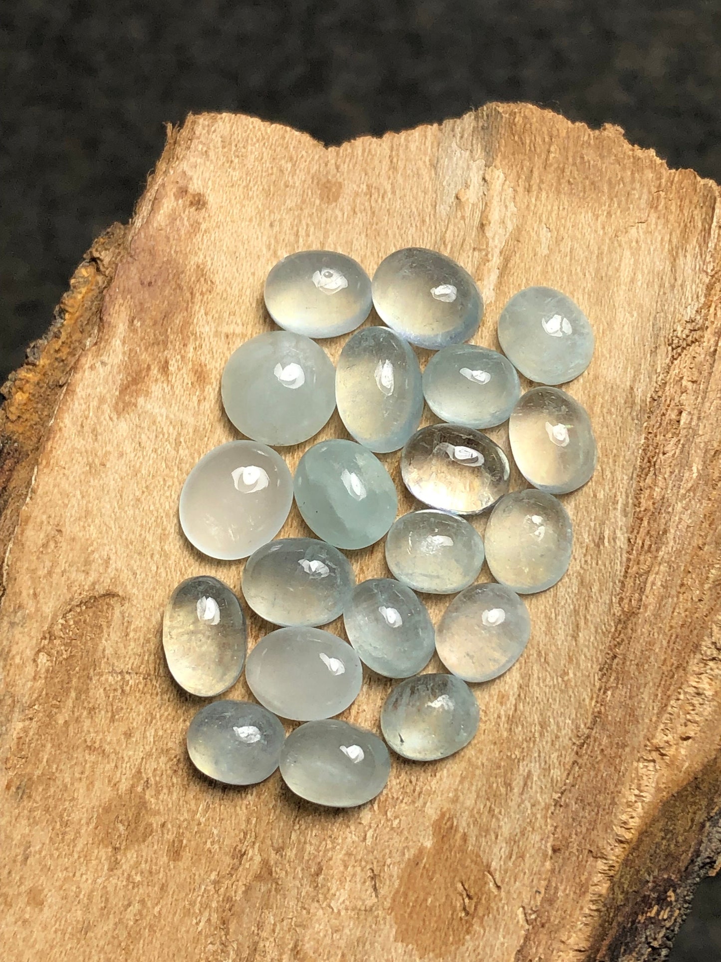 Natural aquamarine cabochons 41 carats