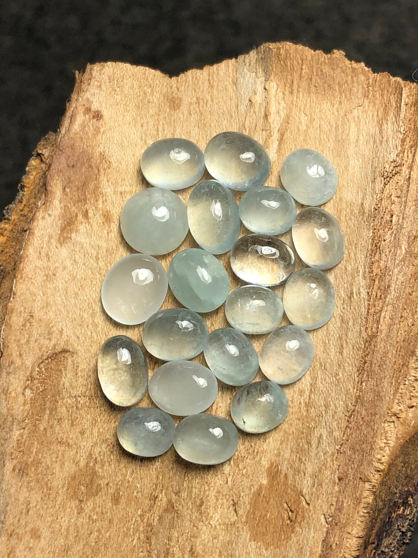 Natural aquamarine cabochons 41 carats