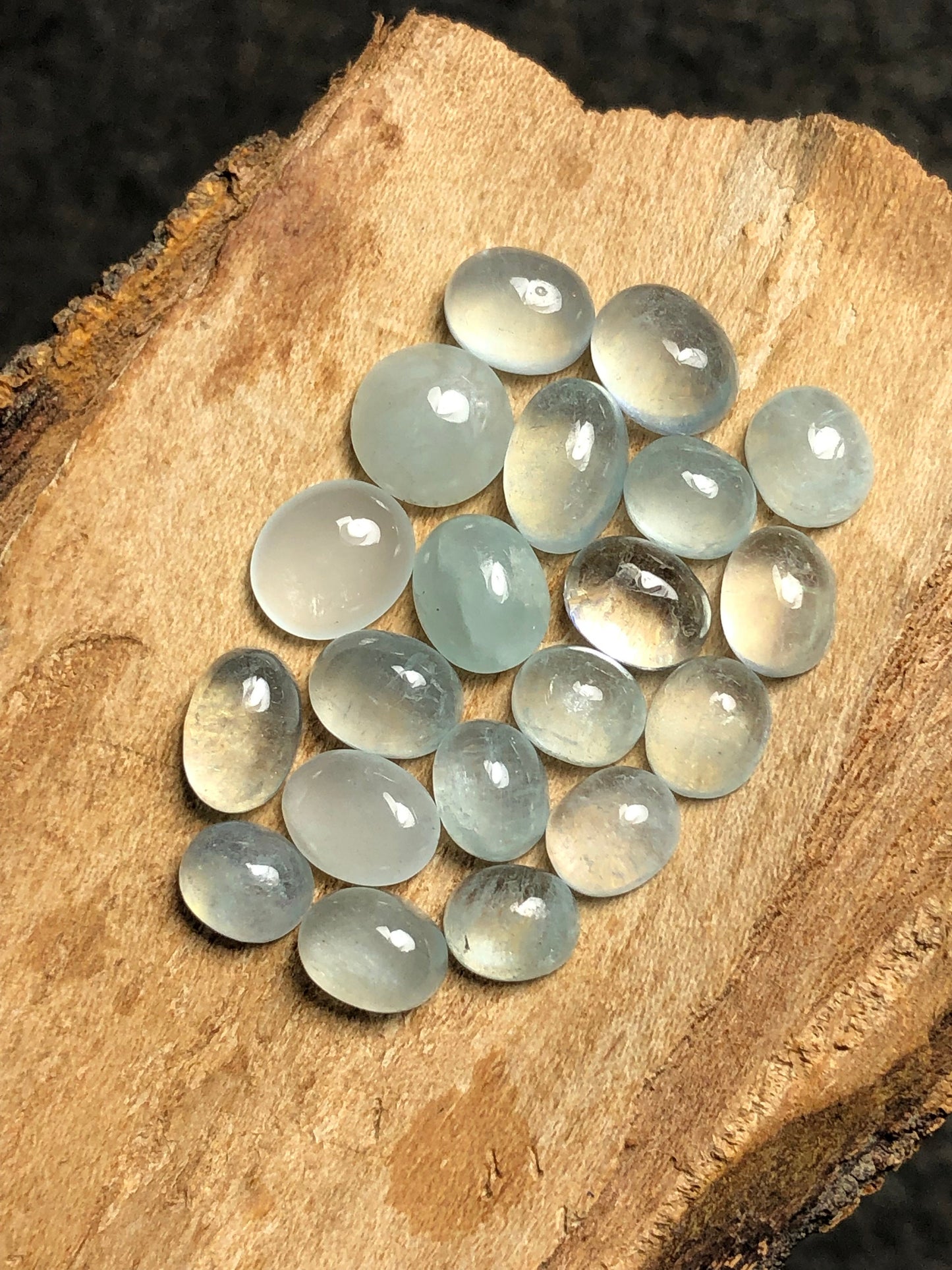 Natural aquamarine cabochons 41 carats