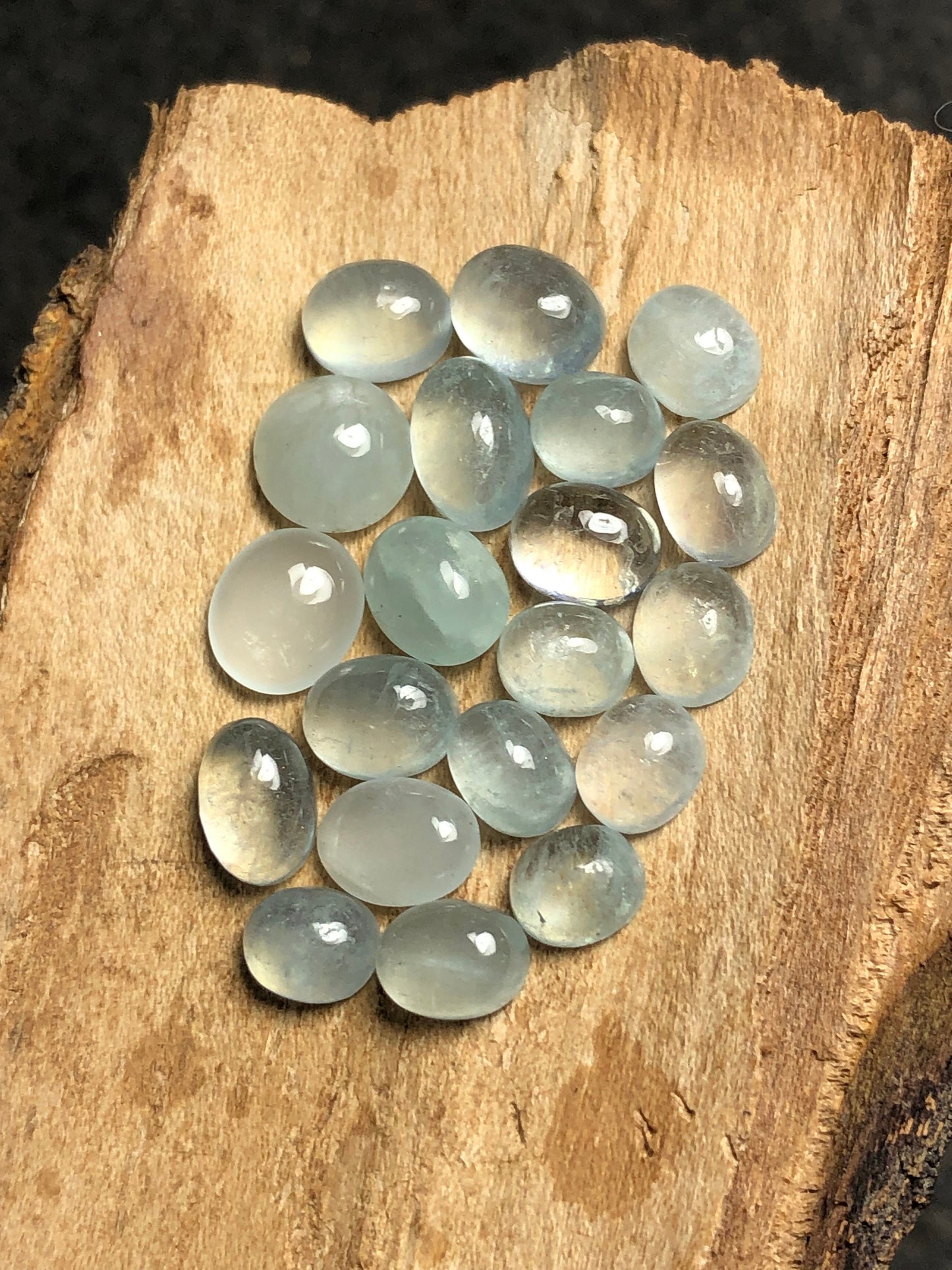 Natural aquamarine cabochons 41 carats