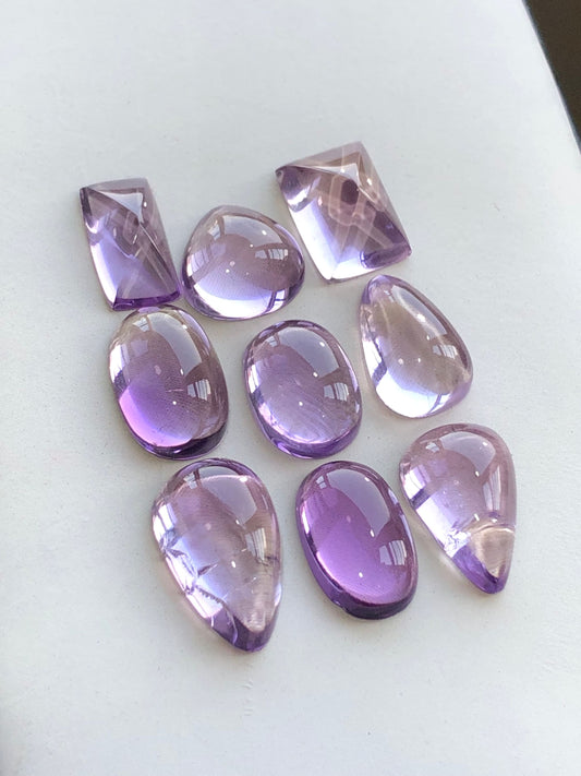 30.25 carats natural Amythyst cabochons