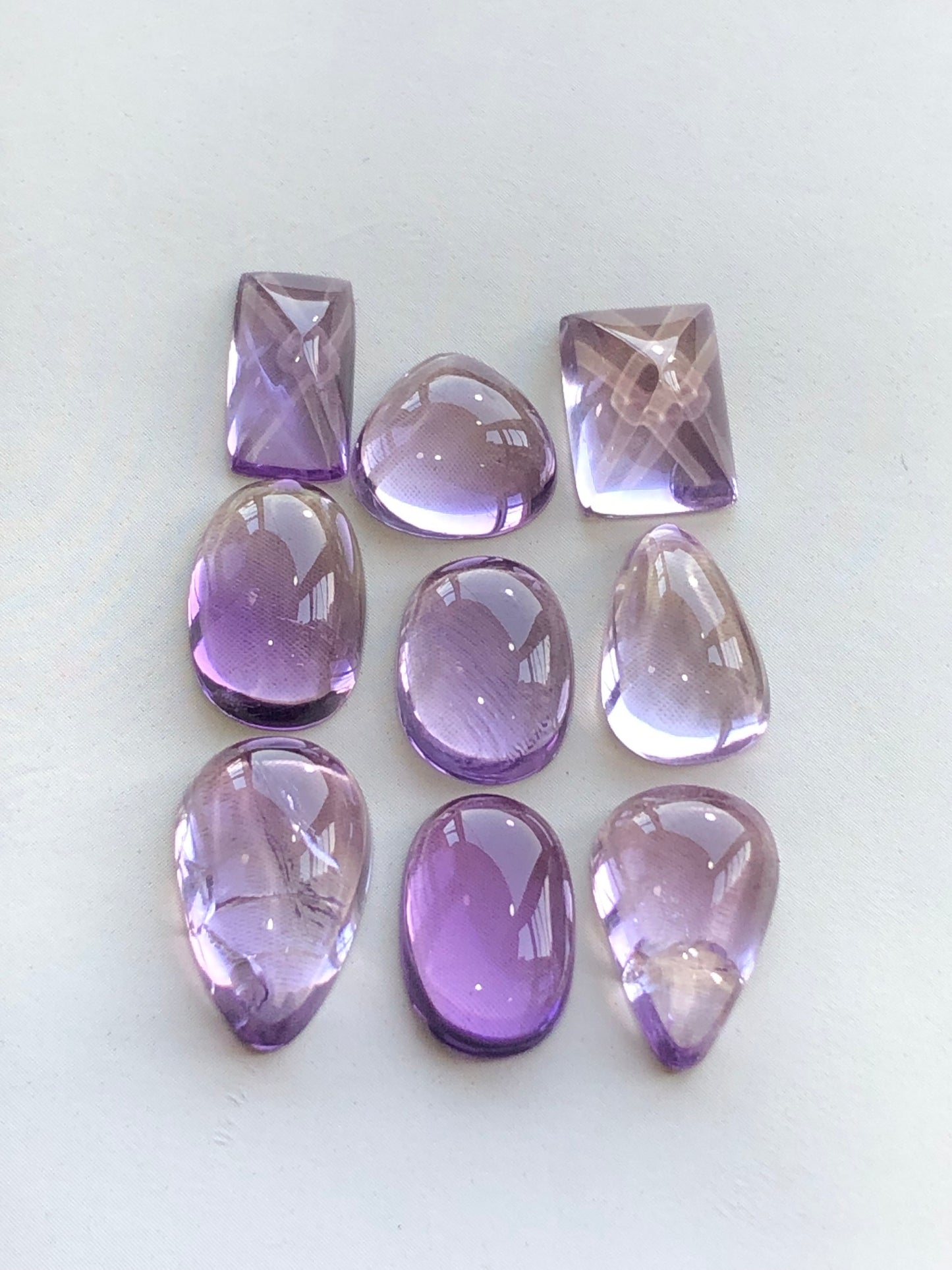 30.25 carats natural Amythyst cabochons