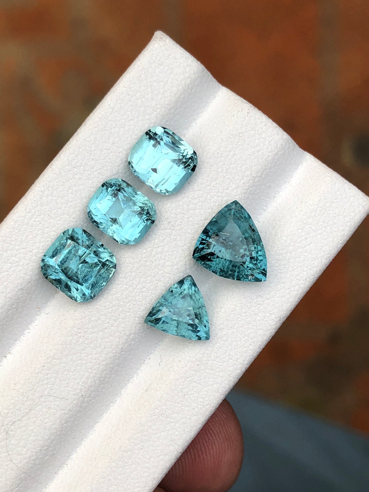 Natural blue tourmalines 8.80 carats