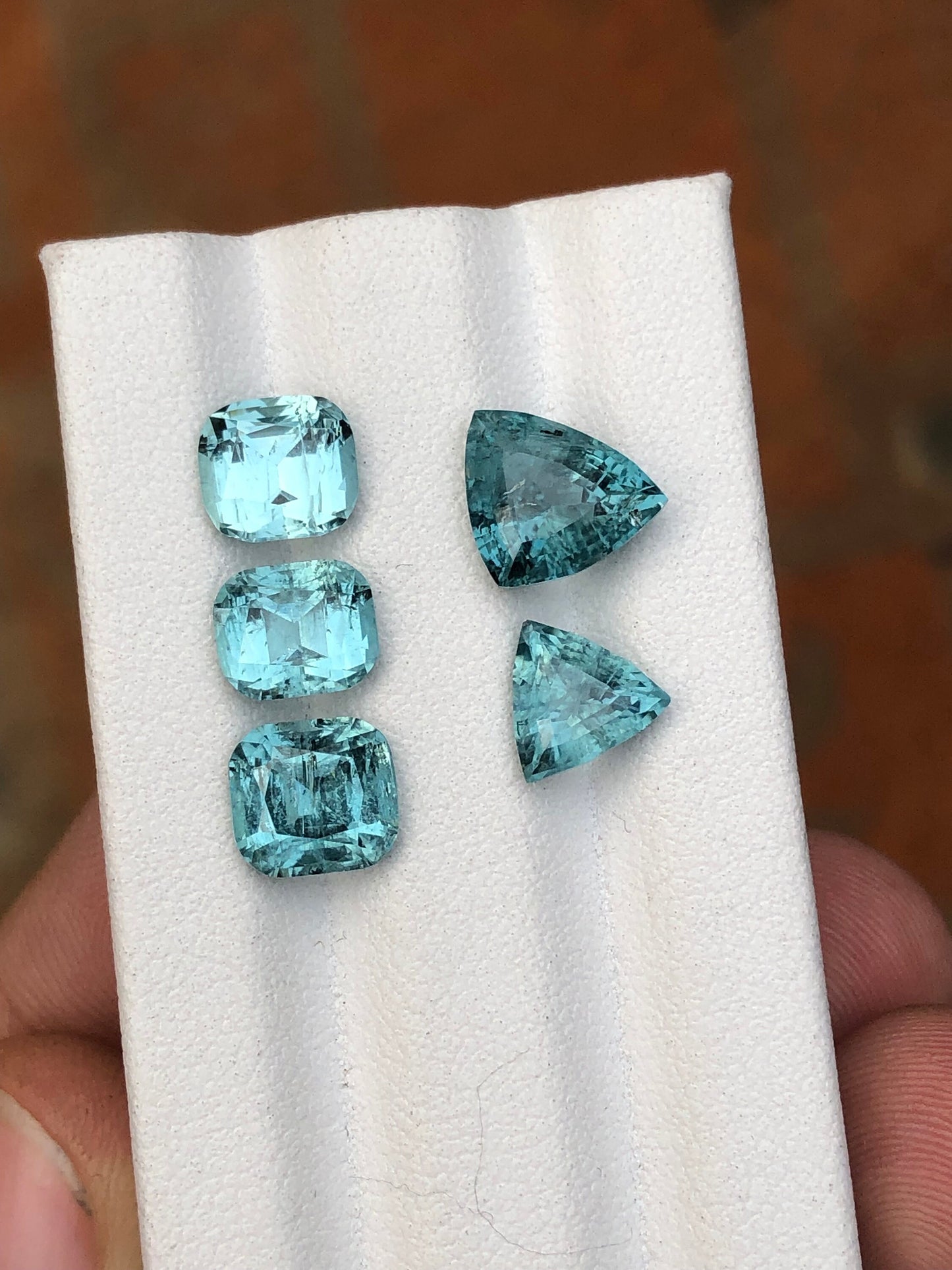 Natural blue tourmalines 8.80 carats