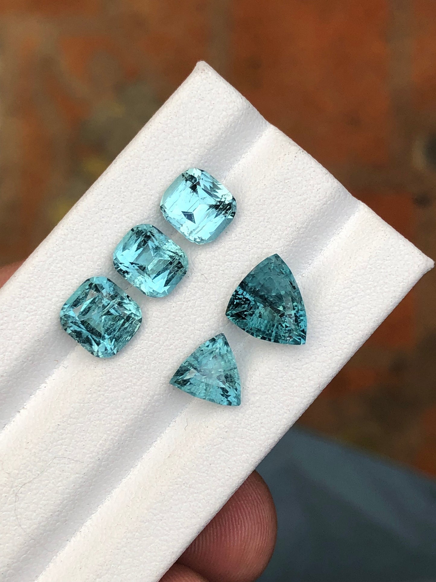 Natural blue tourmalines 8.80 carats