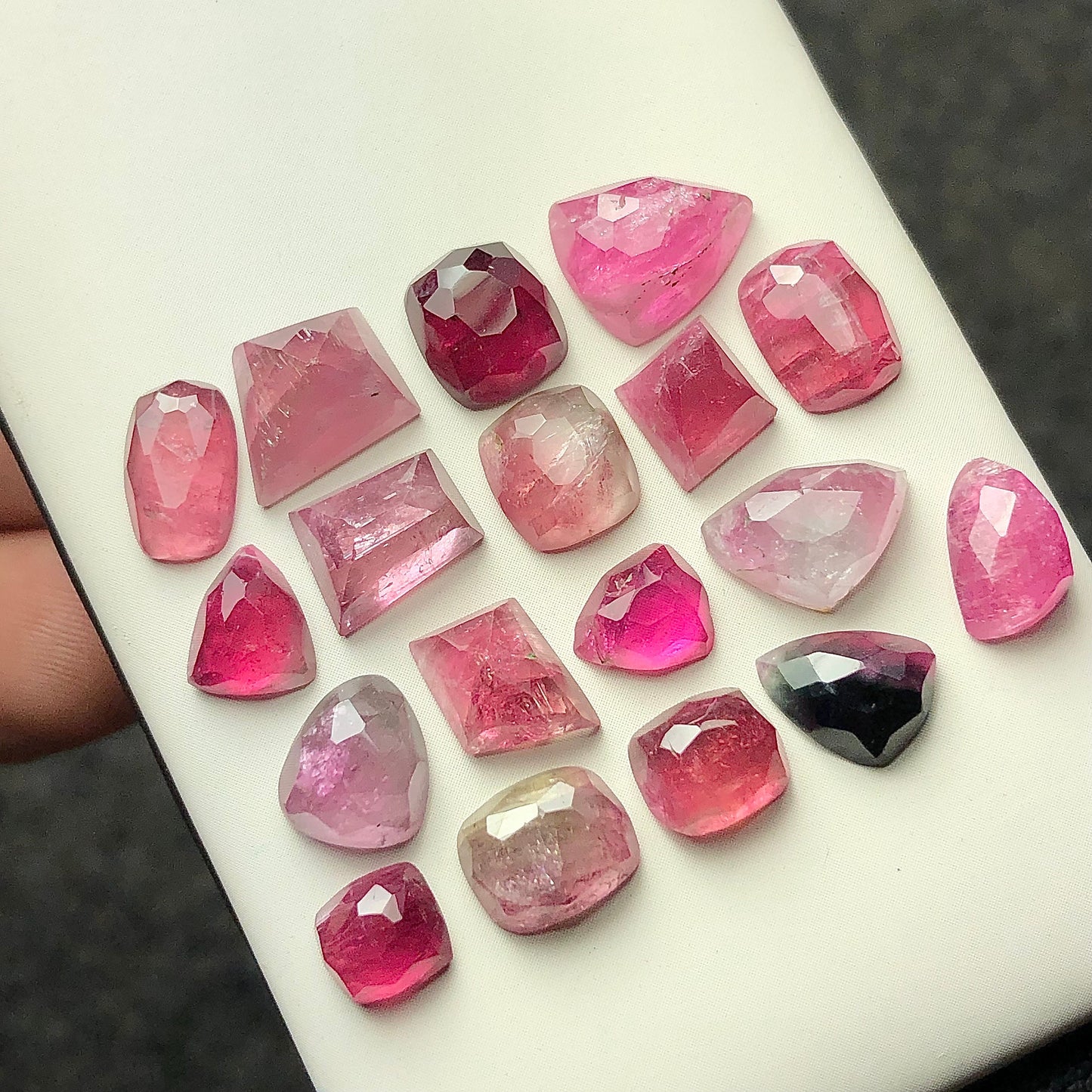 36 carats pink tourmaline rosecuts available flat back origin Afghanistan