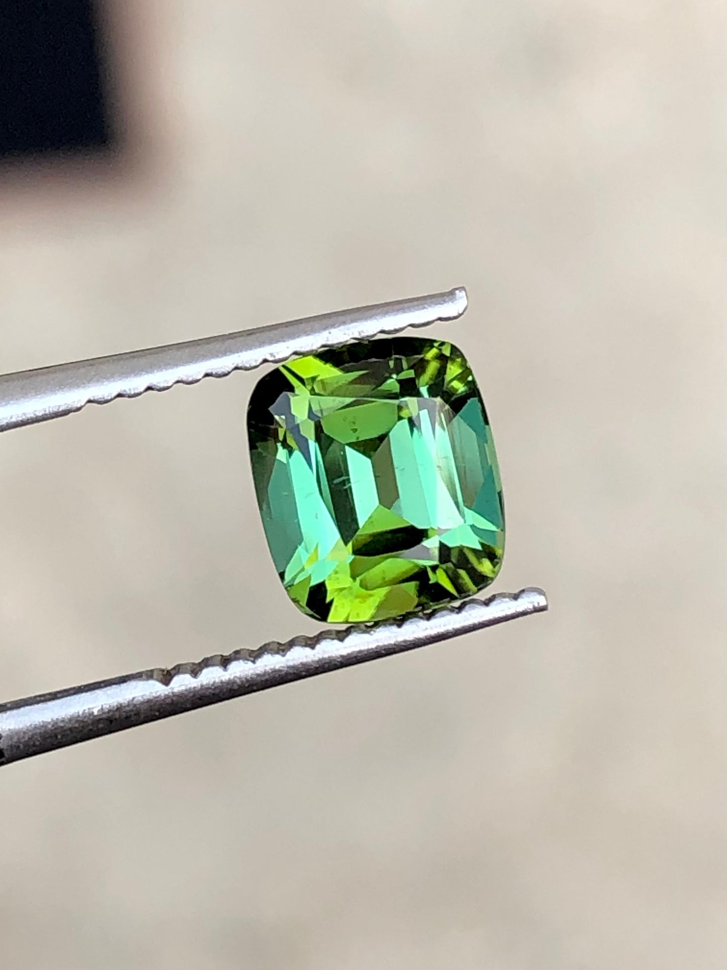 Blue green tourmaline 2 carat natural