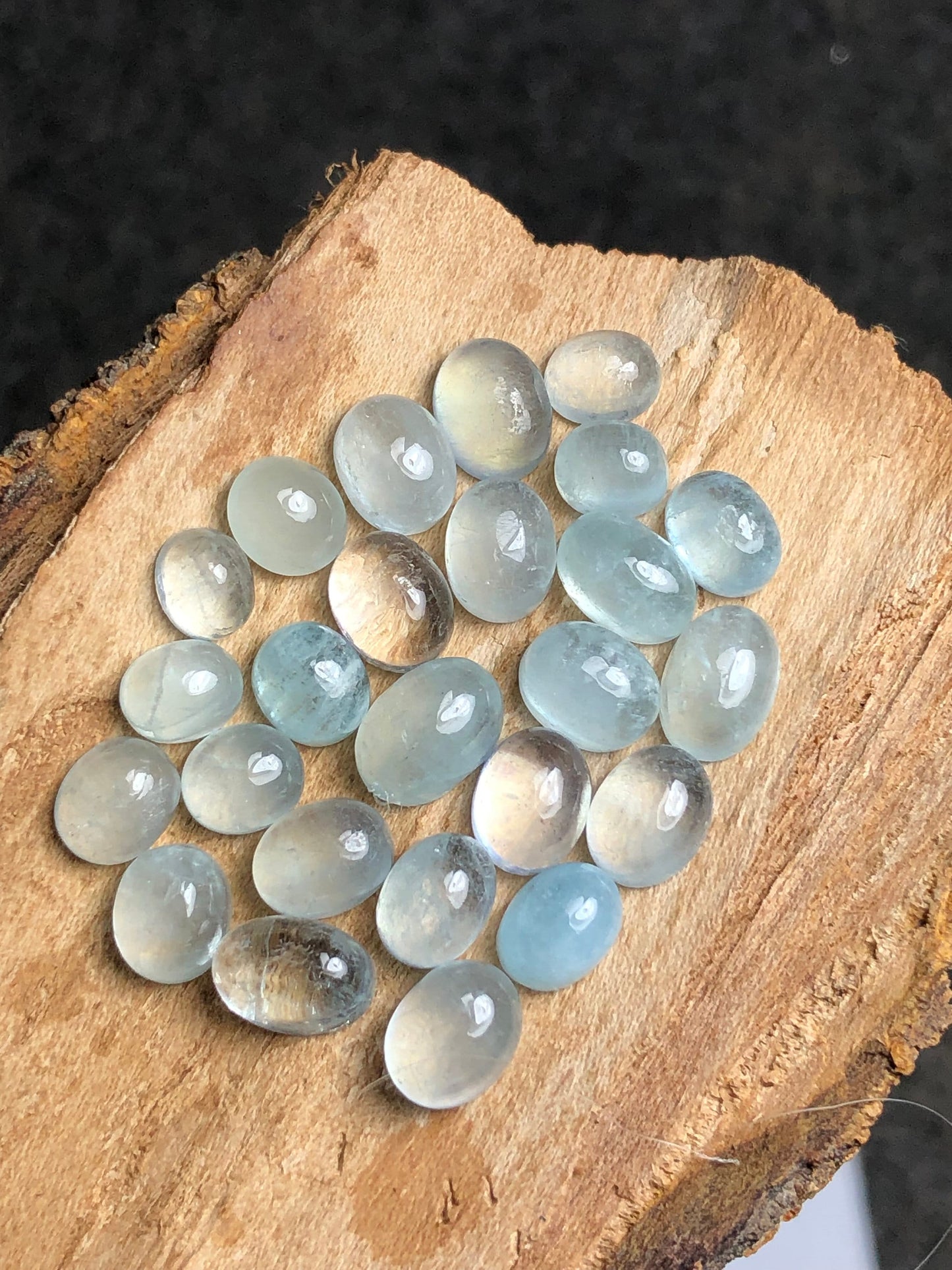 Natural aquamarine cabochons 57 carats