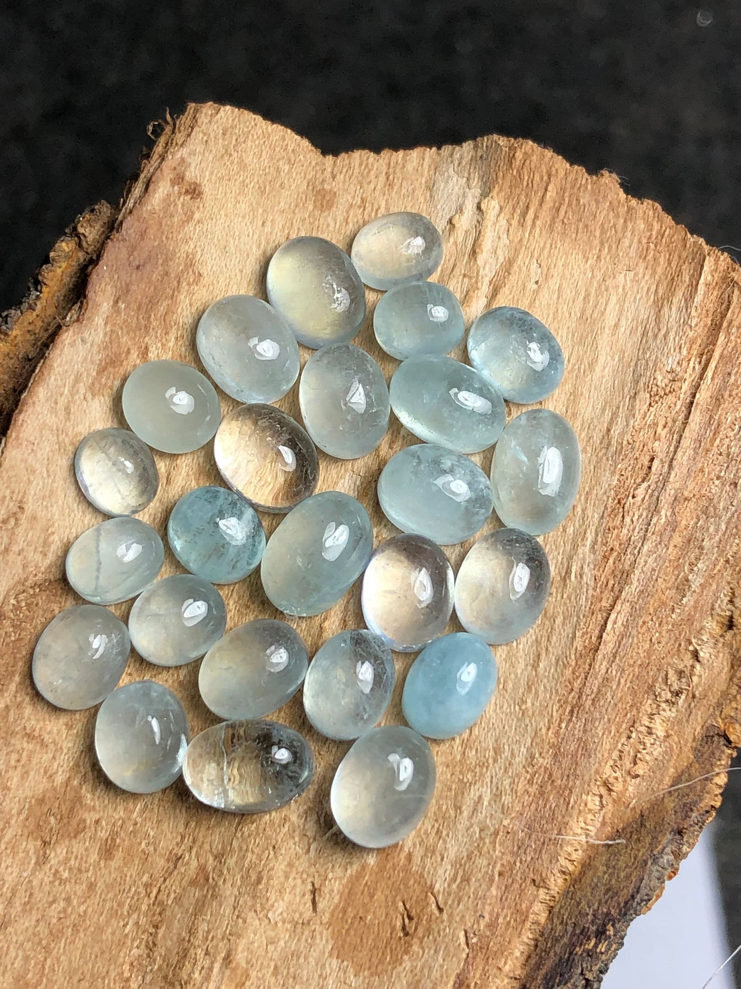 Natural aquamarine cabochons 57 carats