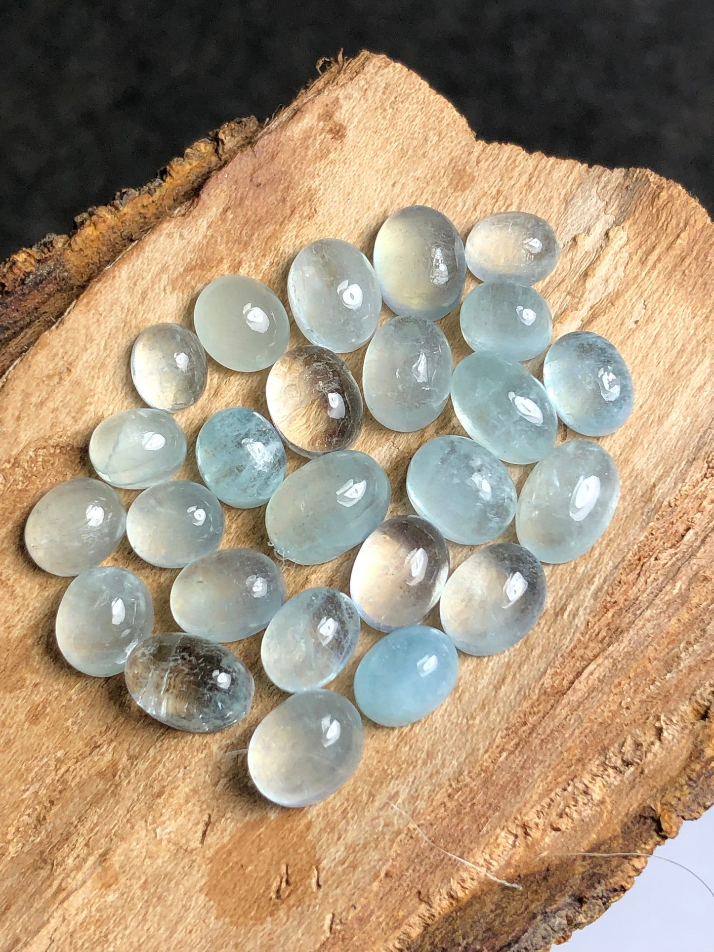 Natural aquamarine cabochons 57 carats