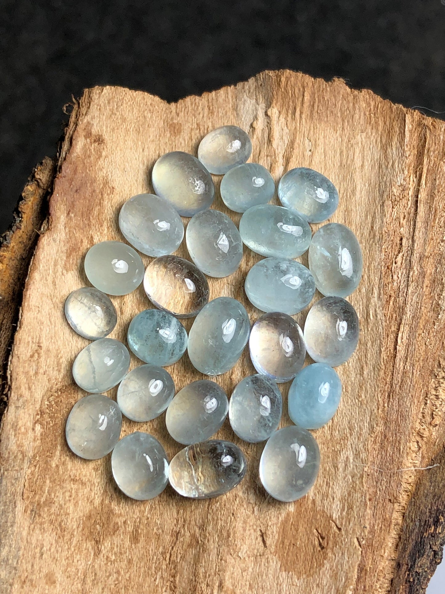 Natural aquamarine cabochons 57 carats