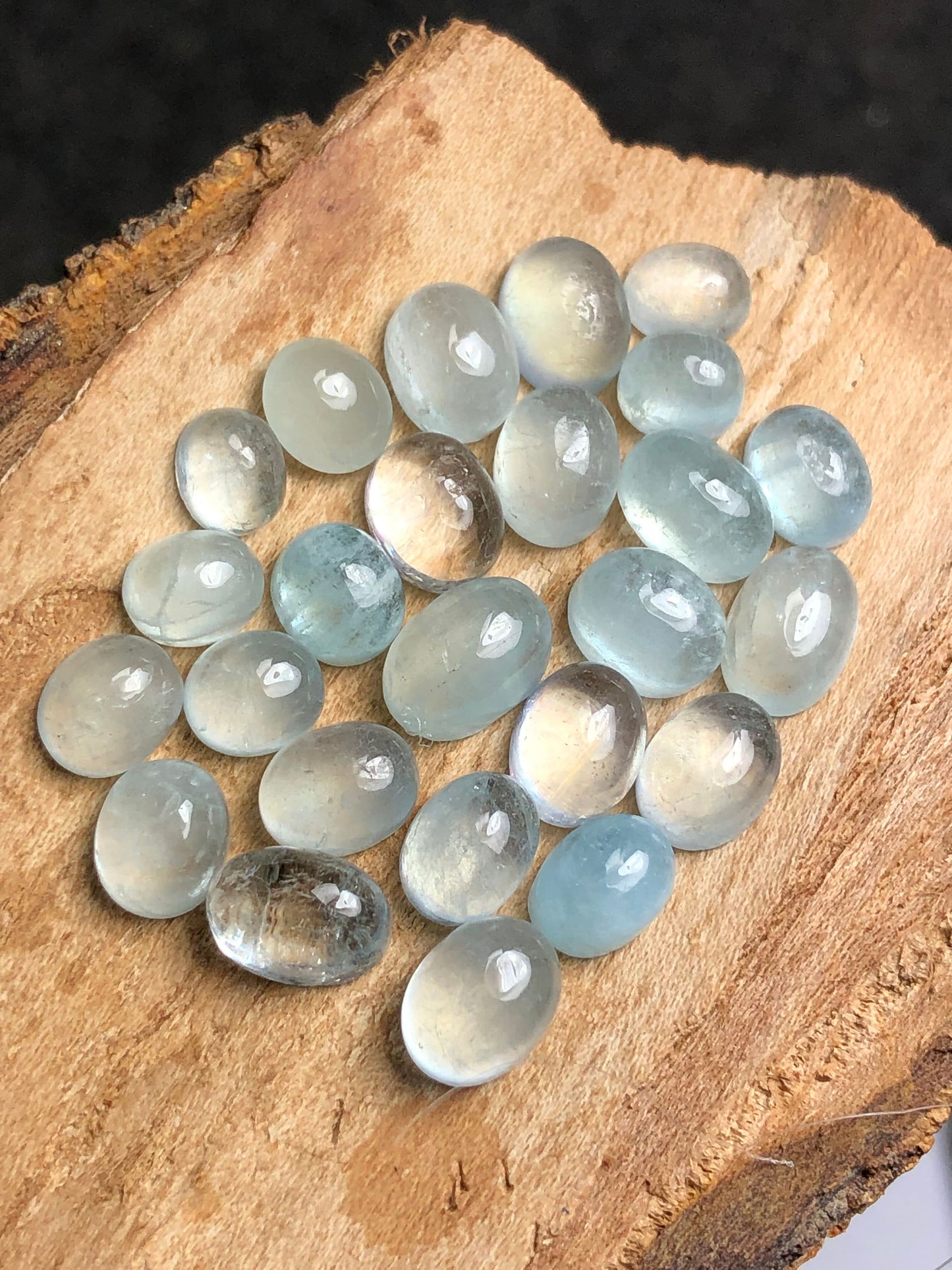 Natural aquamarine cabochons 57 carats