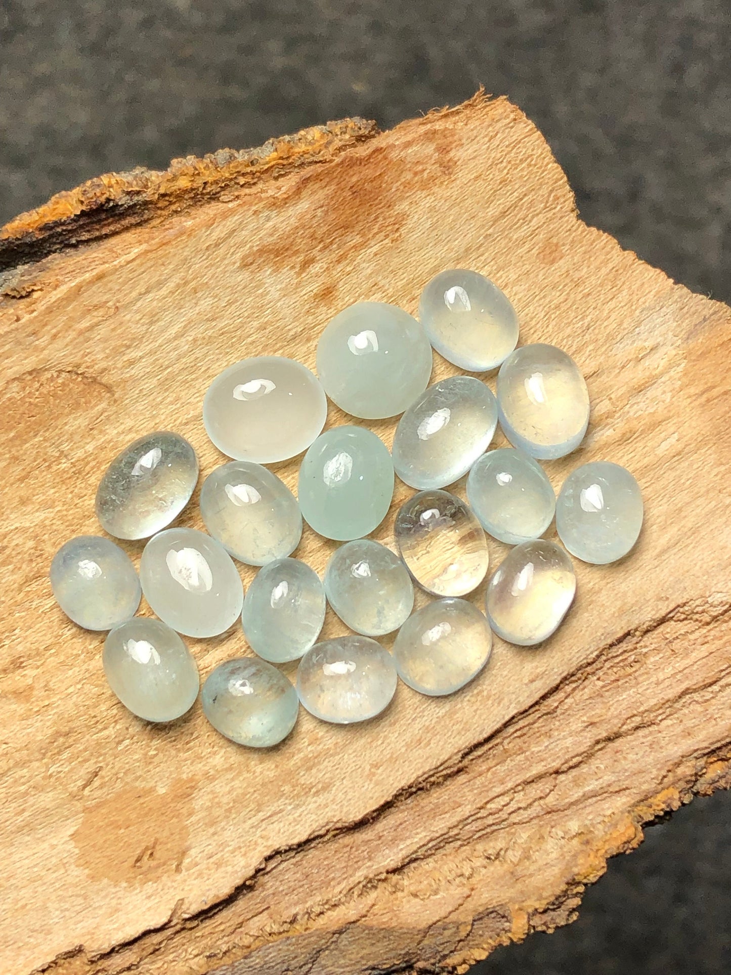 Natural aquamarine cabochons 41 carats