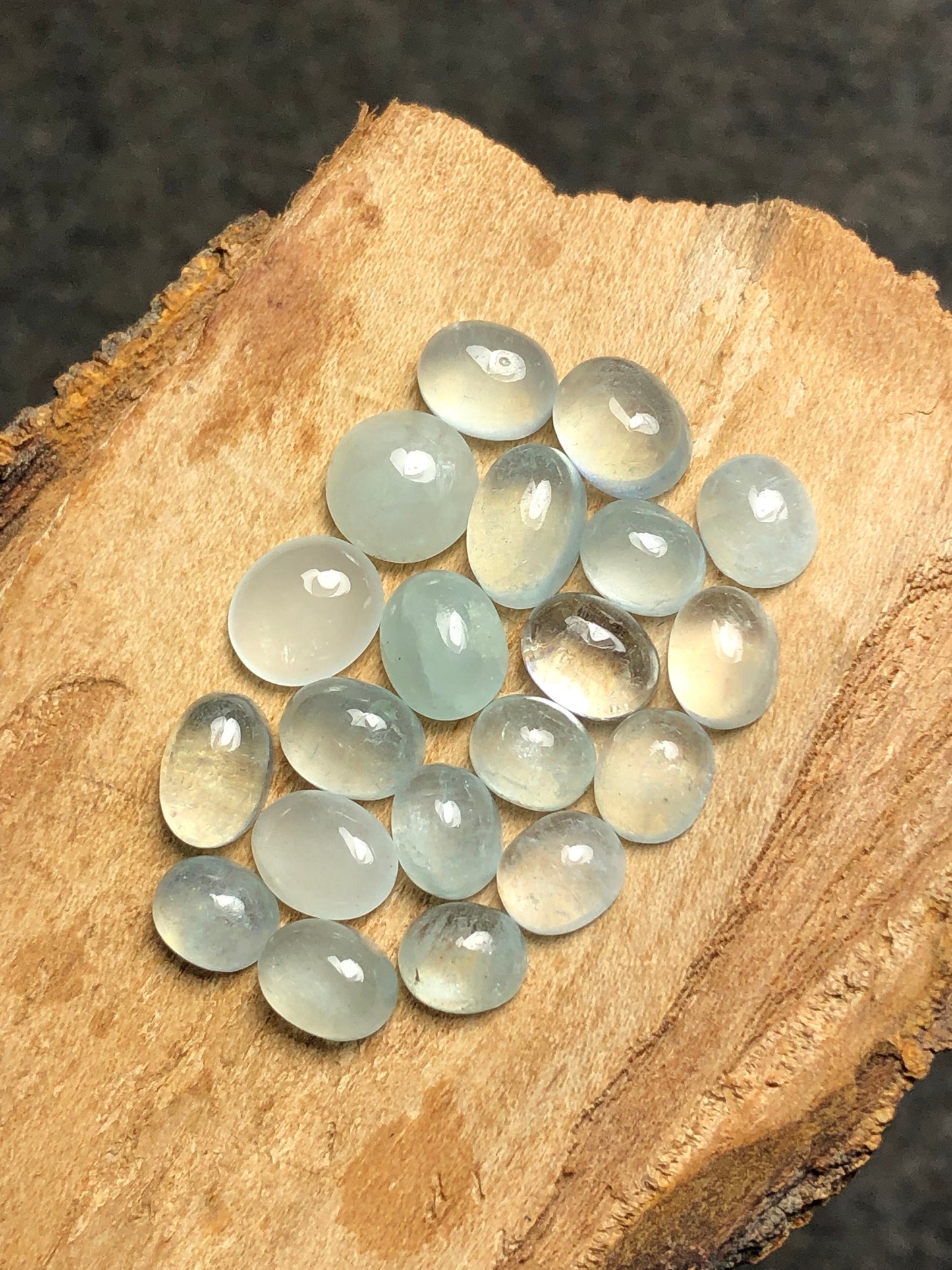 Natural aquamarine cabochons 41 carats