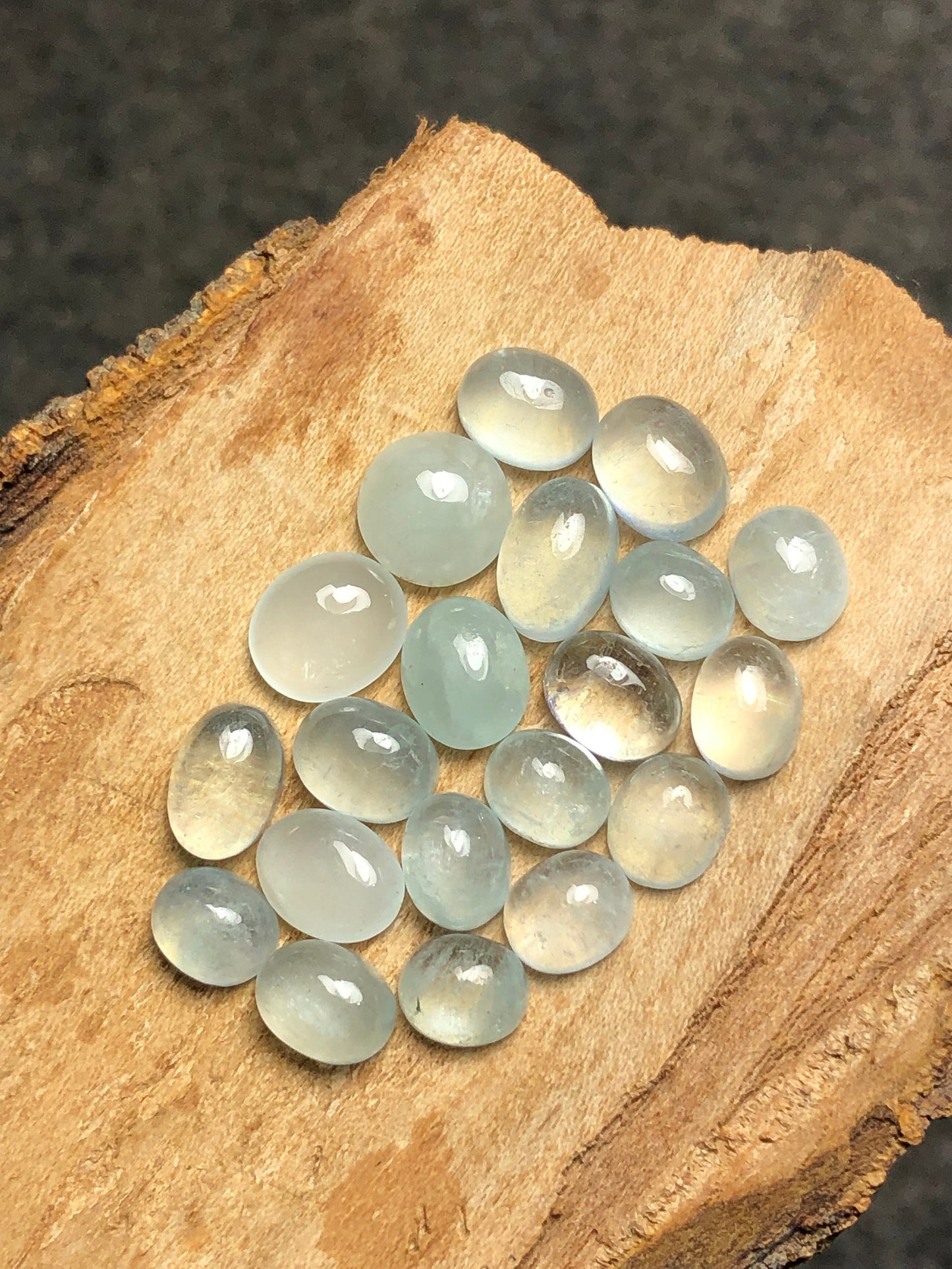 Natural aquamarine cabochons 41 carats