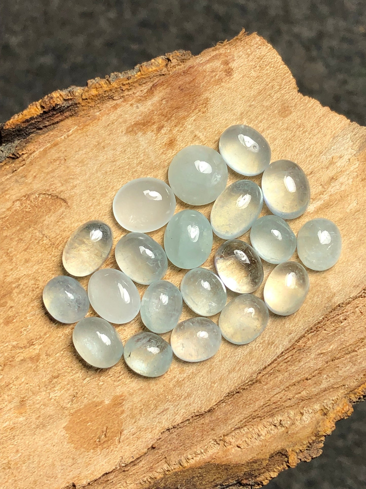 Natural aquamarine cabochons 41 carats