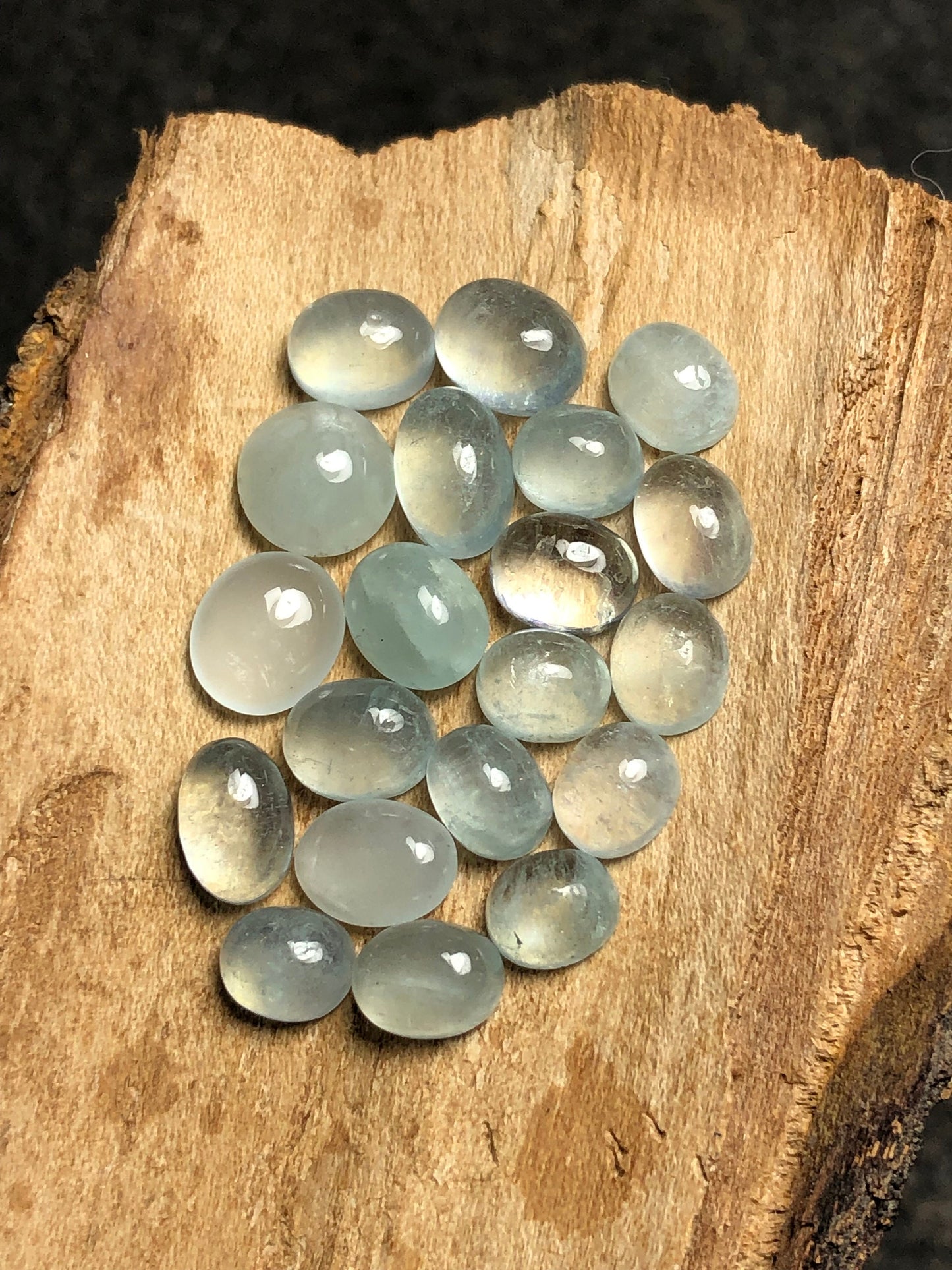 Natural aquamarine cabochons 41 carats