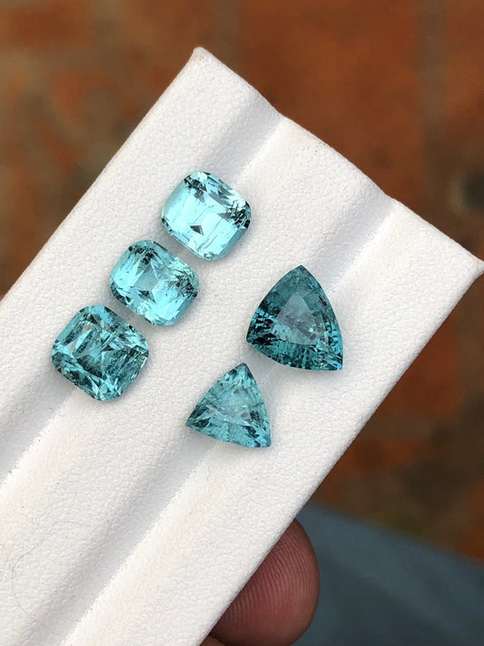 Natural blue tourmalines 8.80 carats