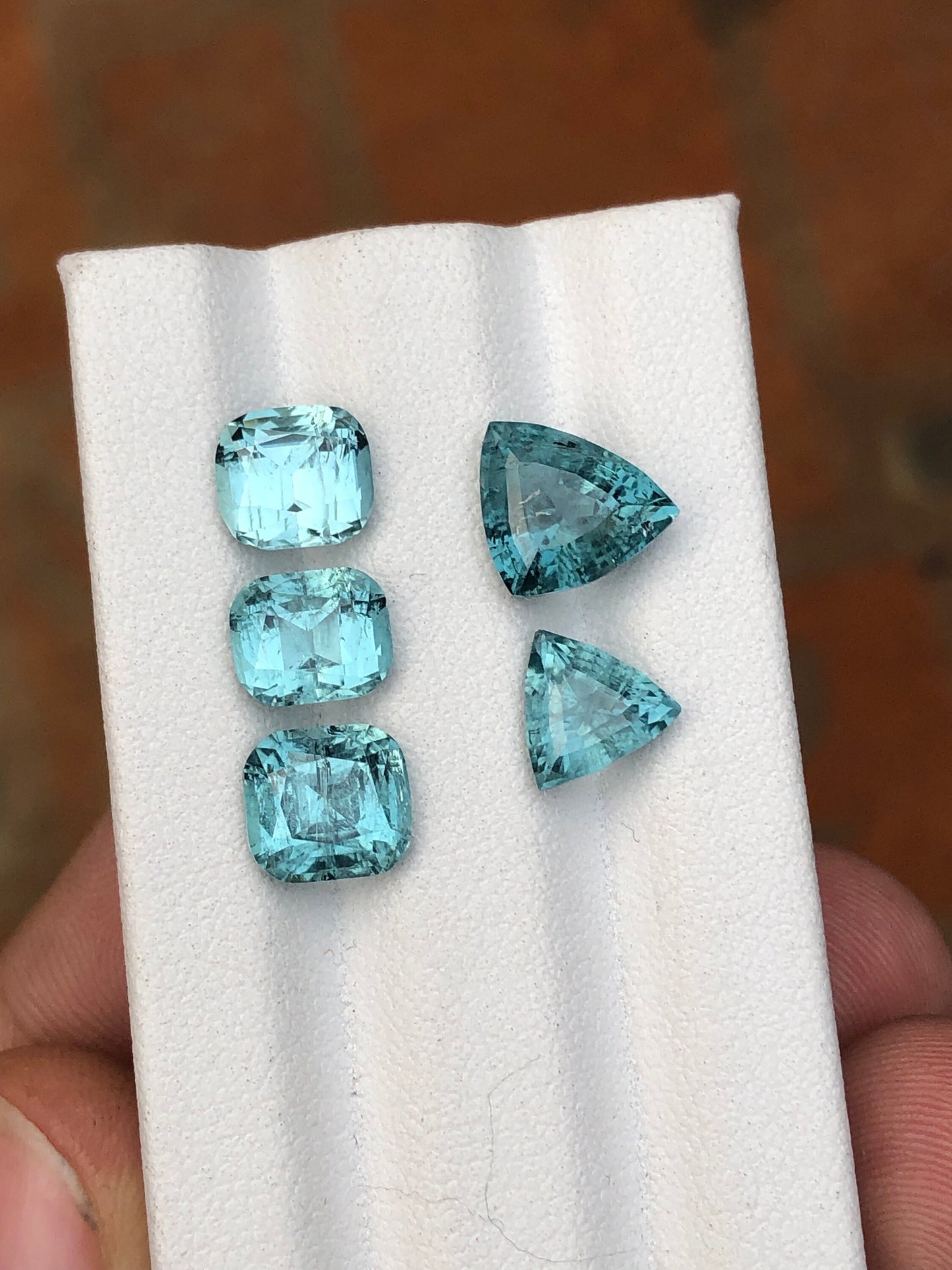 Natural blue tourmalines 8.80 carats