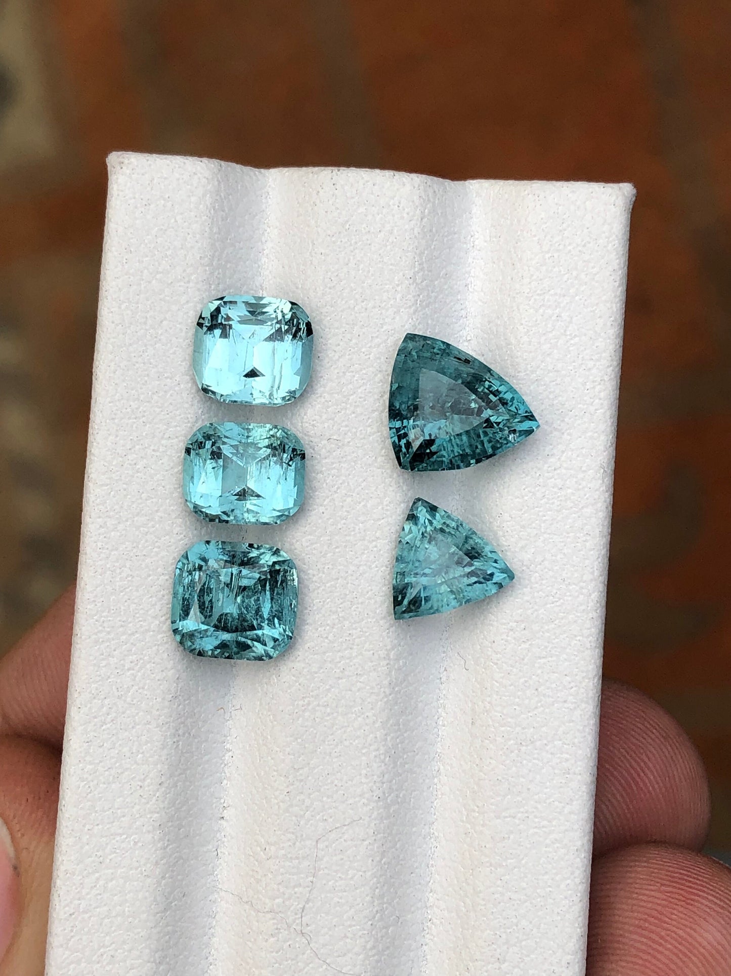 Natural blue tourmalines 8.80 carats