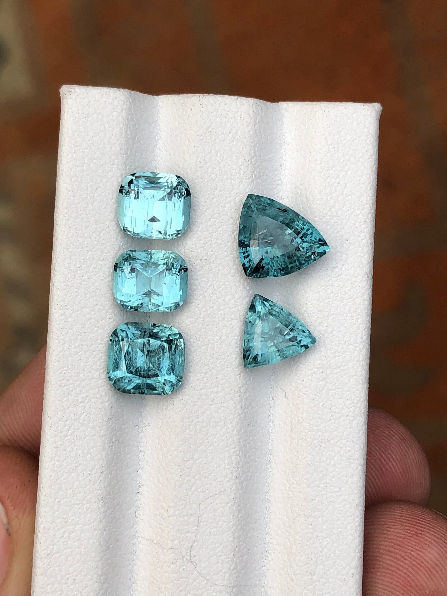 Natural blue tourmalines 8.80 carats