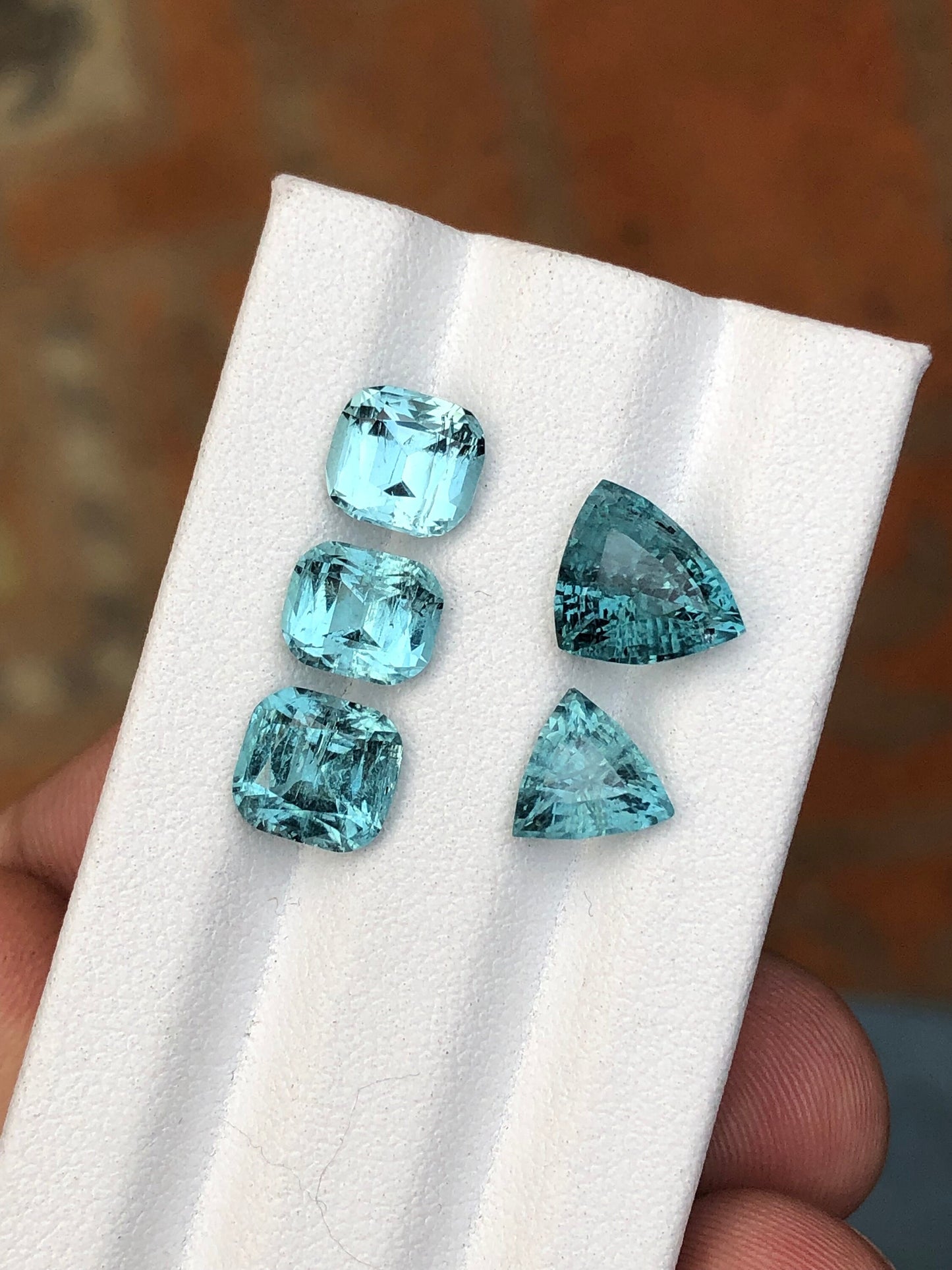 Natural blue tourmalines 8.80 carats