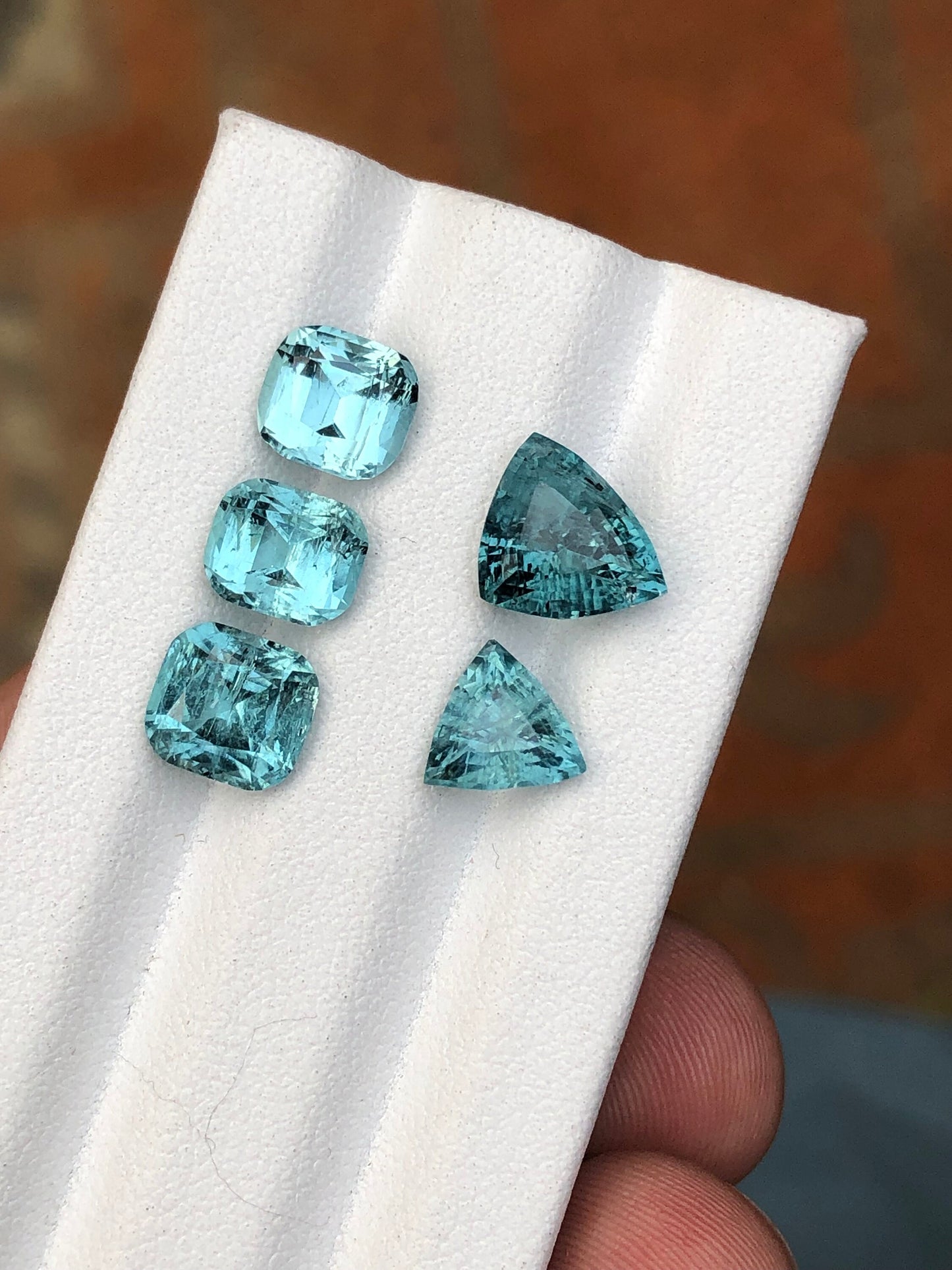 Natural blue tourmalines 8.80 carats