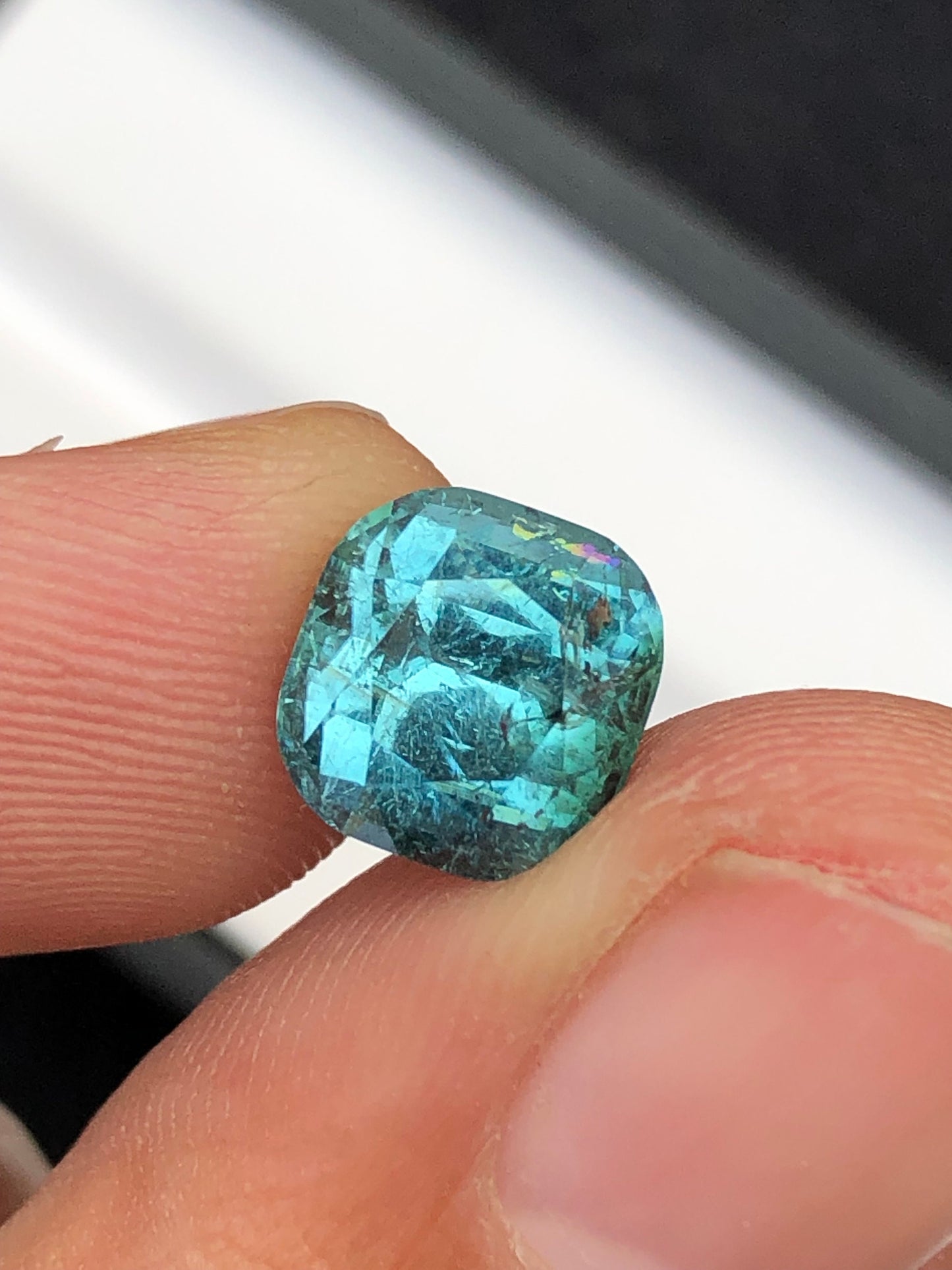 Blue tourmaline 3.75 carat natural