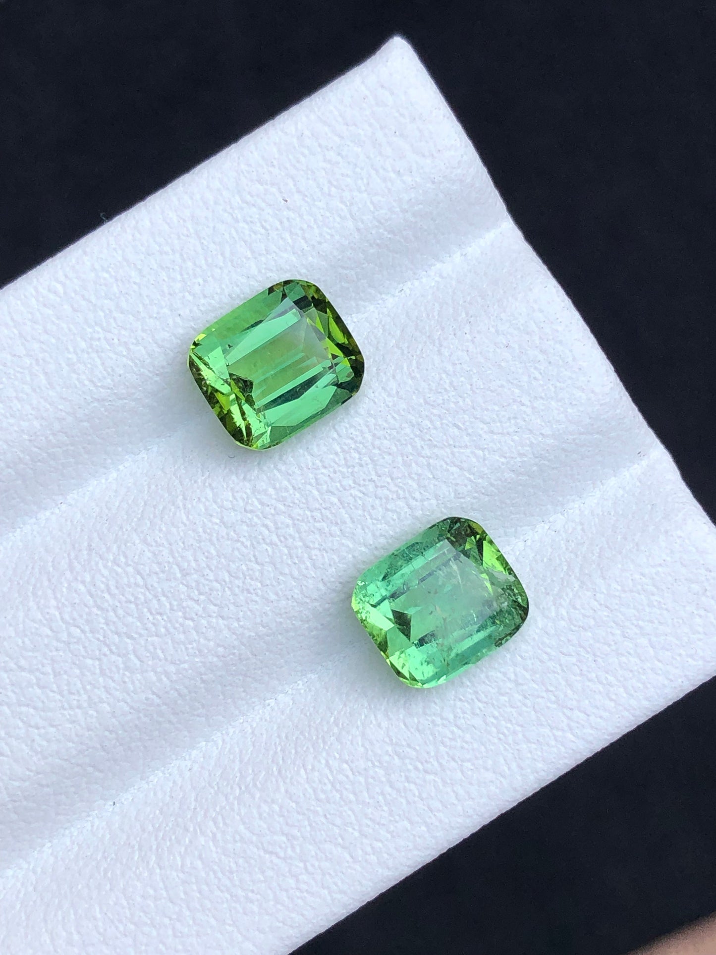 Green tourmaline pair 3.60 carats