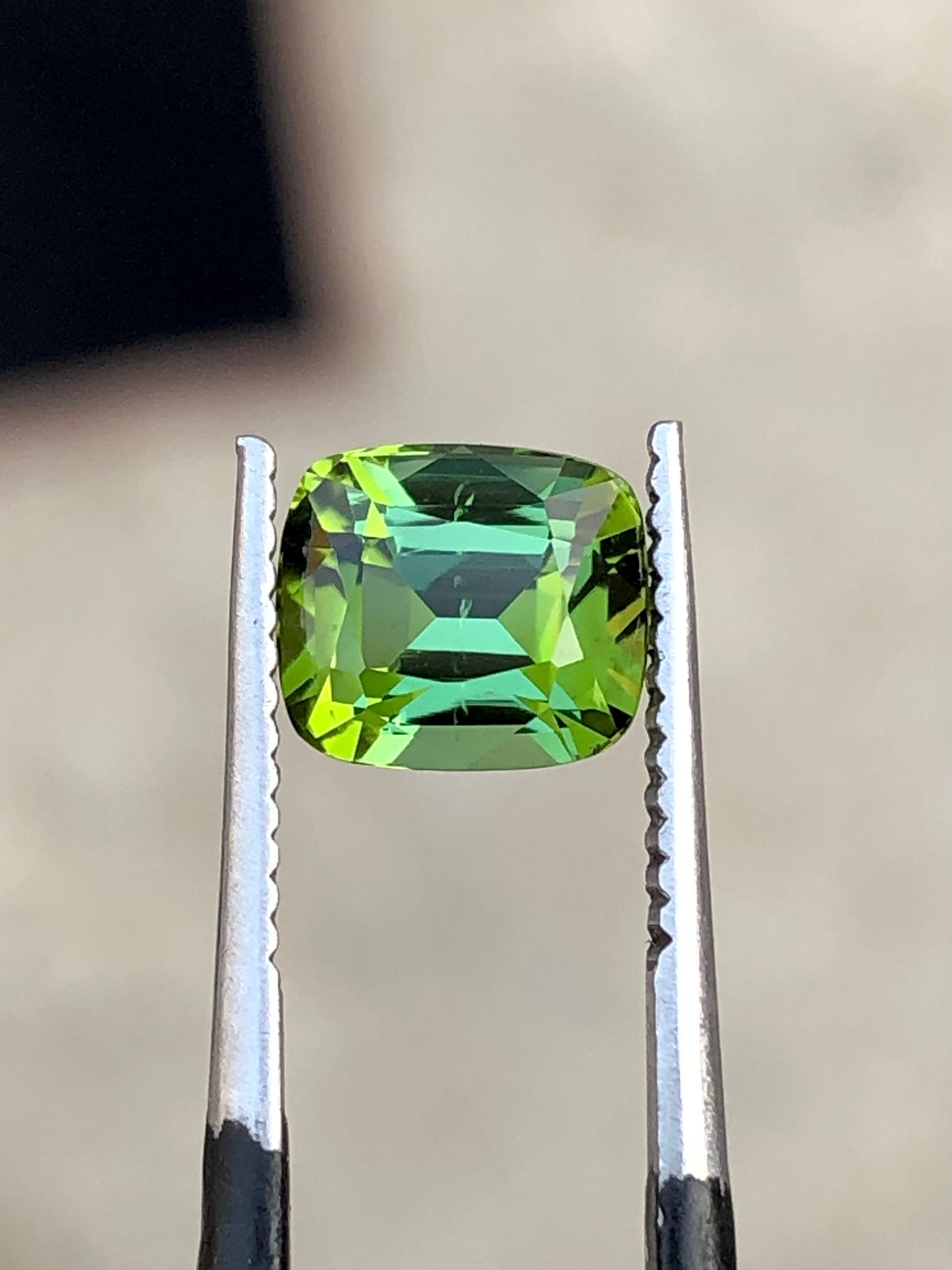 Blue green tourmaline 2 carat natural