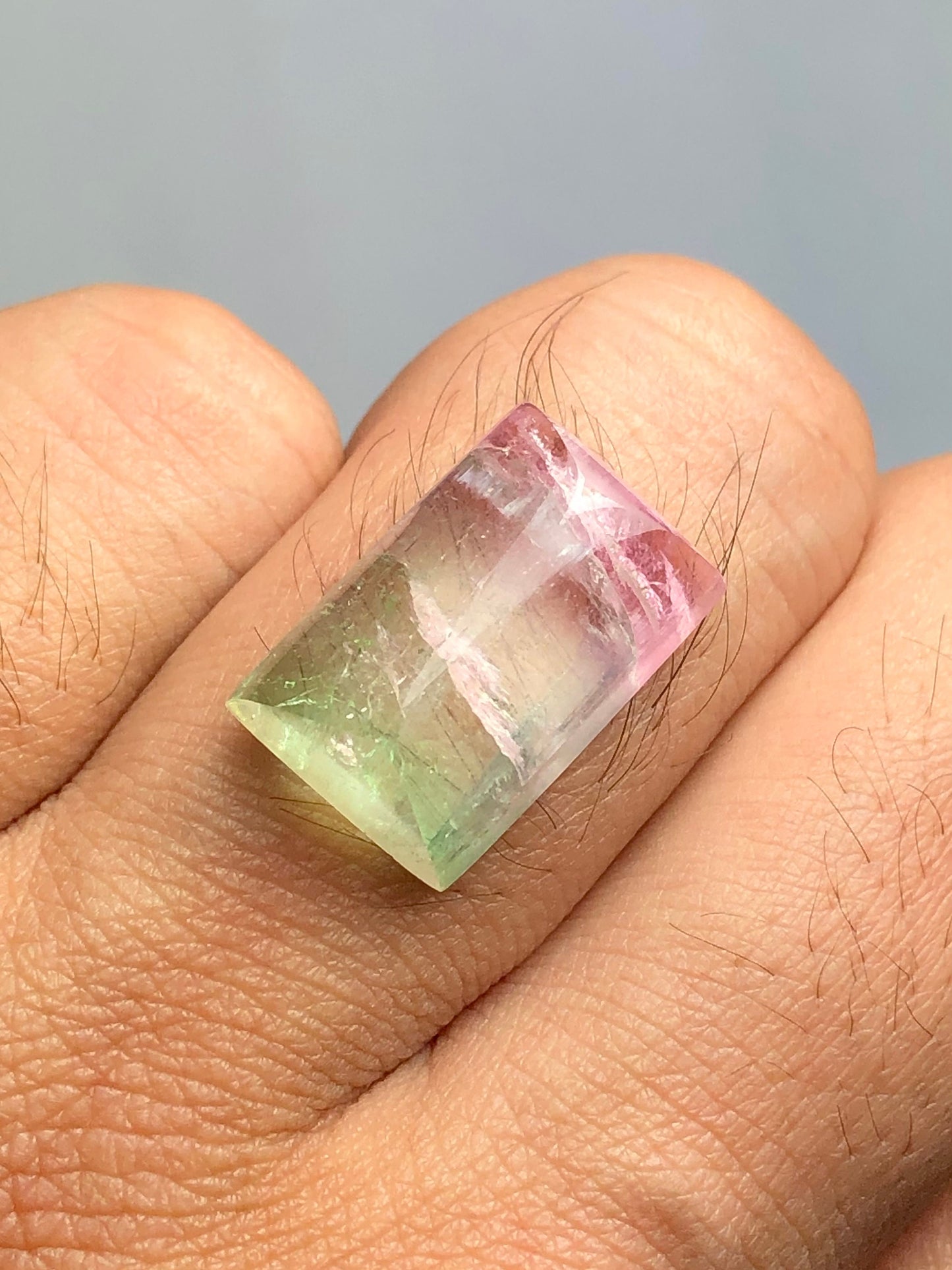 Watermelon tourmaline cabochon 14 carat