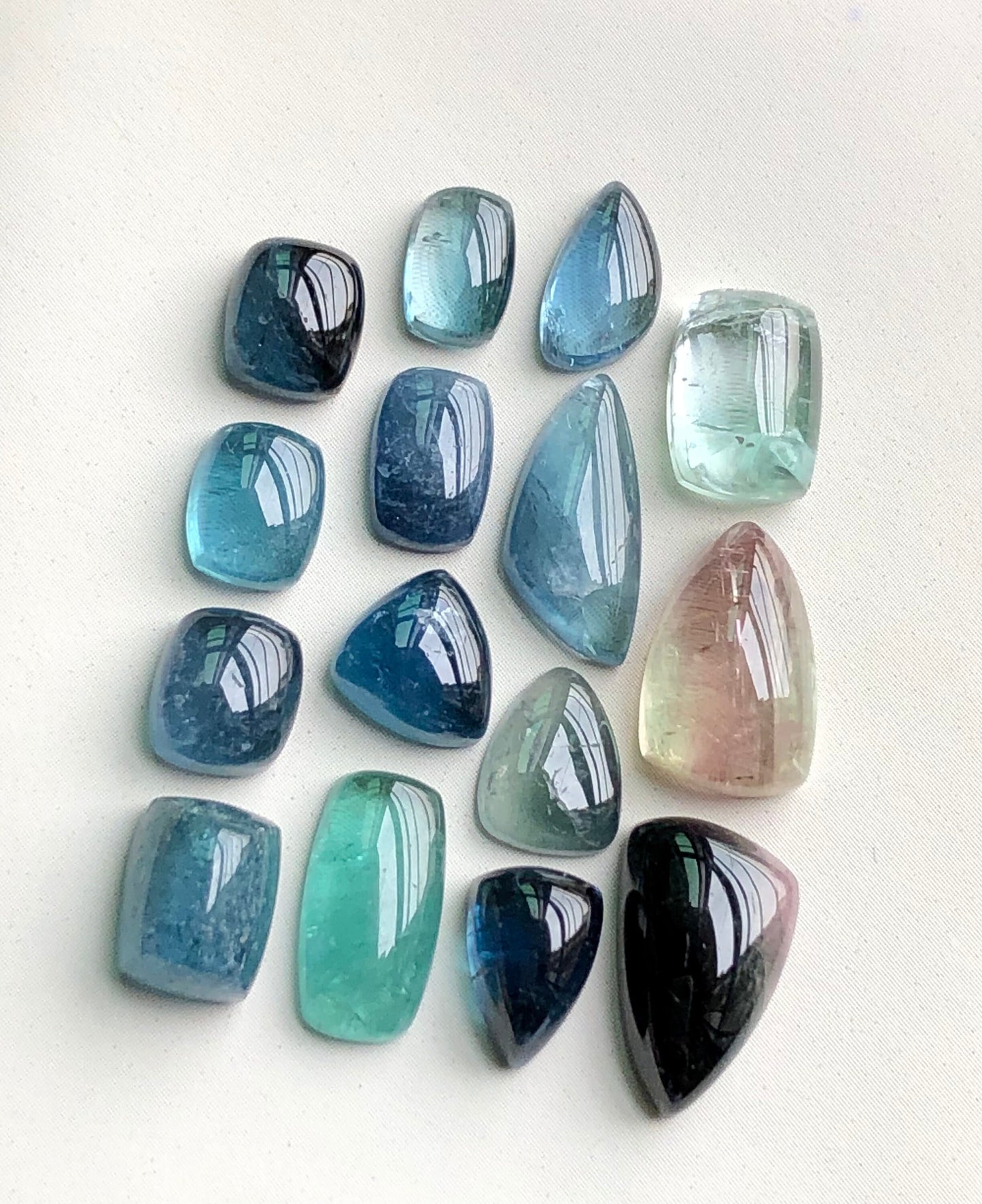 Natural afghani tourmaline cabochons 29.70 carats