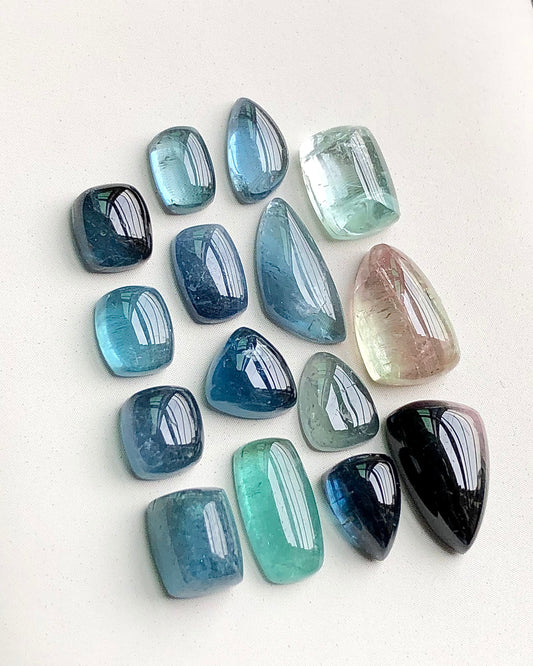 Natural afghani tourmaline cabochons 29.70 carats