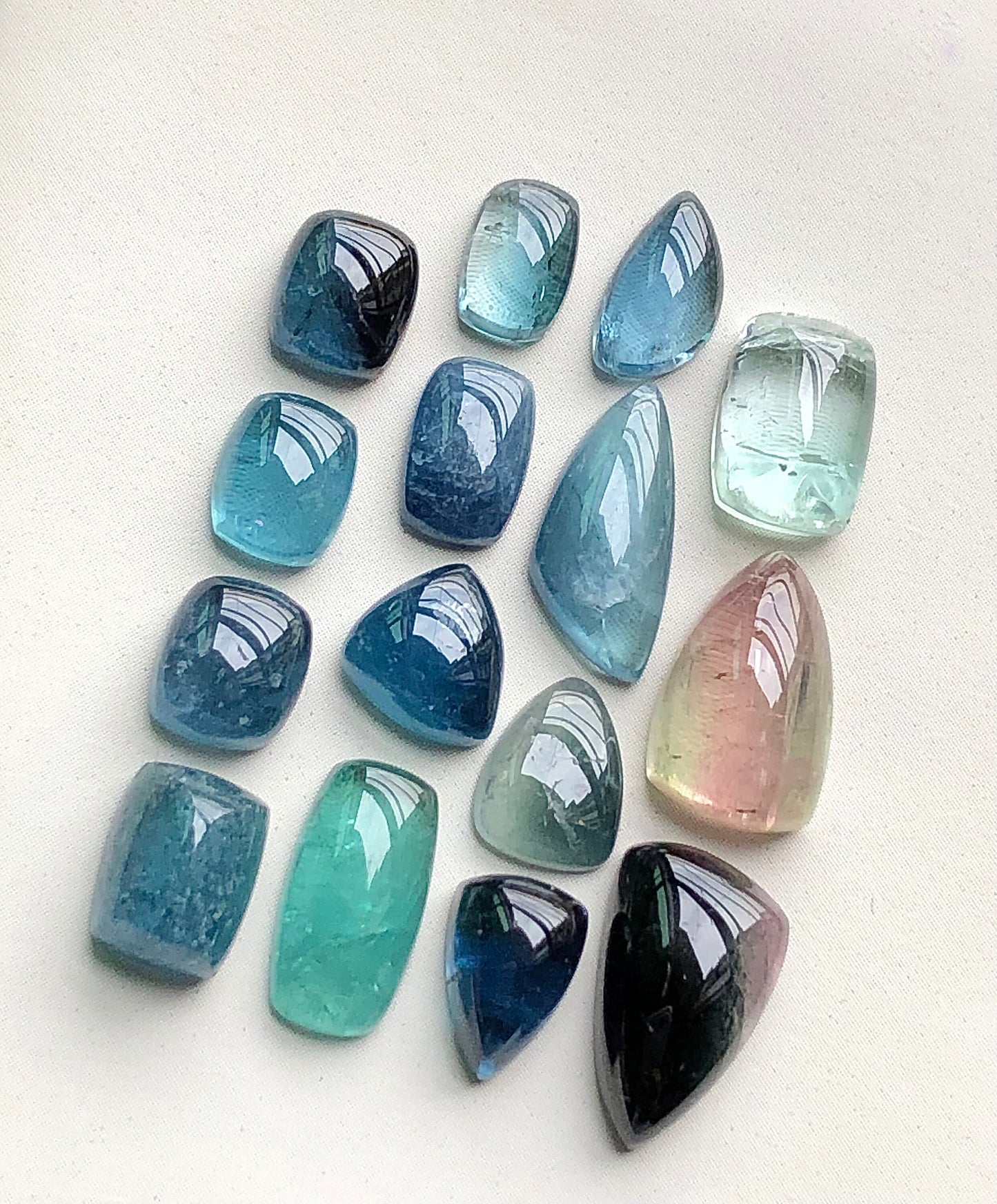 Natural afghani tourmaline cabochons 29.70 carats